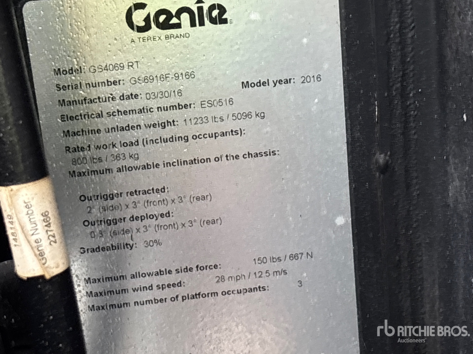 General Appearance with N.º de serie/VIN