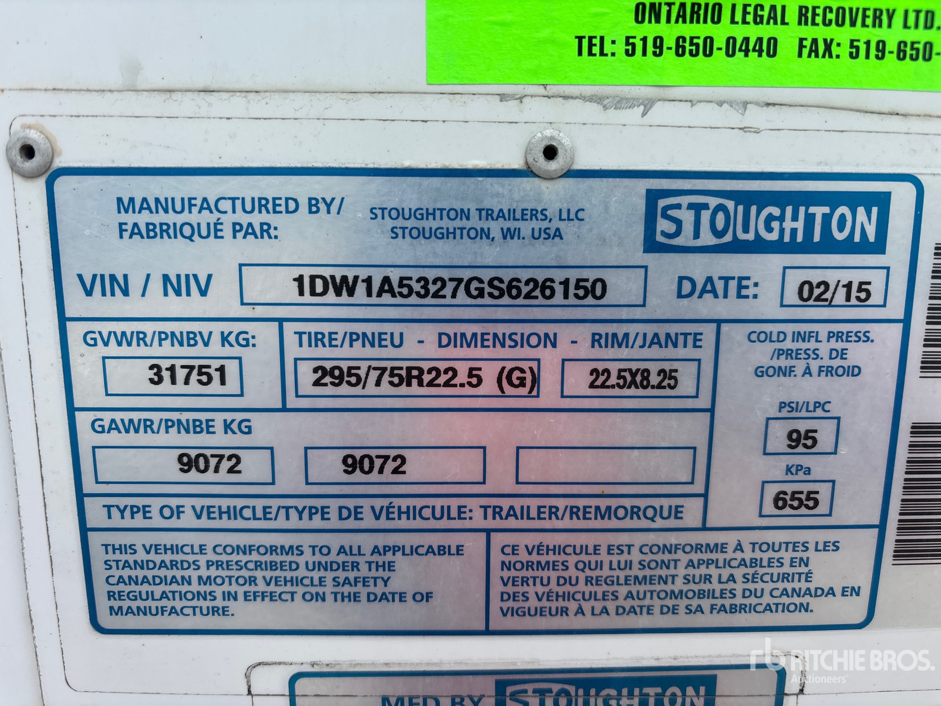 General Appearance with Numer seryjny/numer identyfikacyjny pojazdu