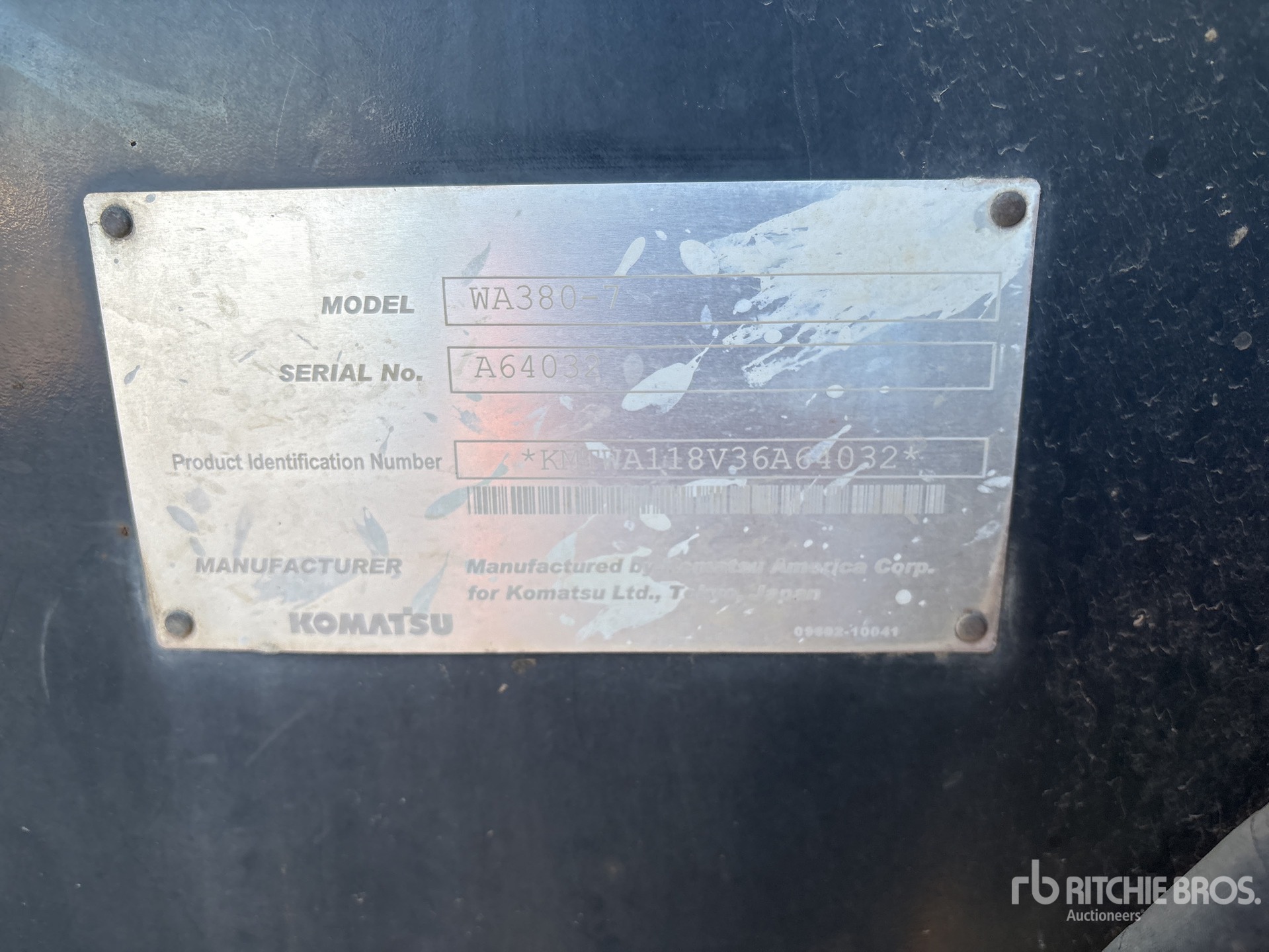 General Appearance with Numero seriale/numero d’identificazione del veicolo (VIN)