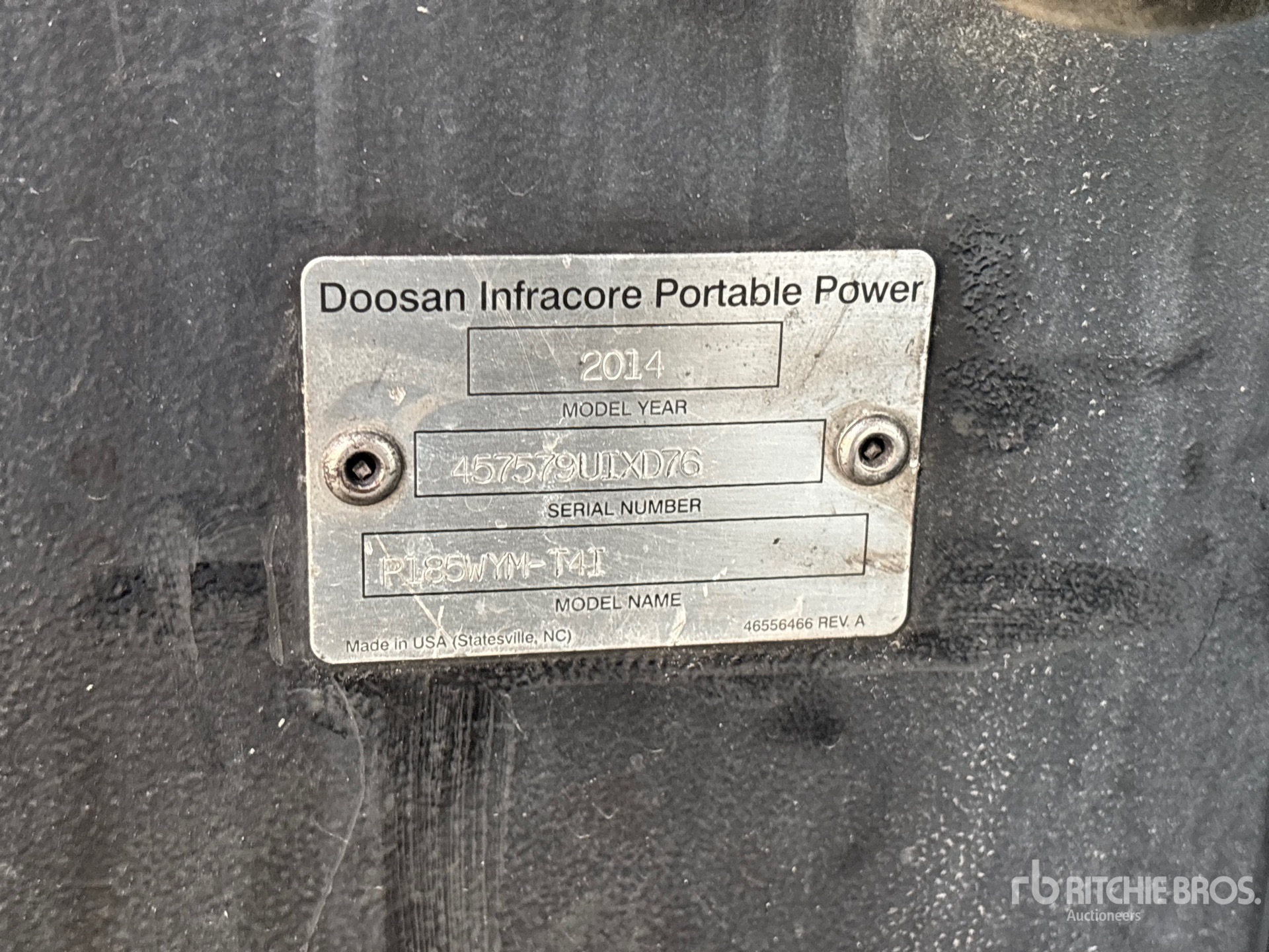 General Appearance with Unit Serial Number