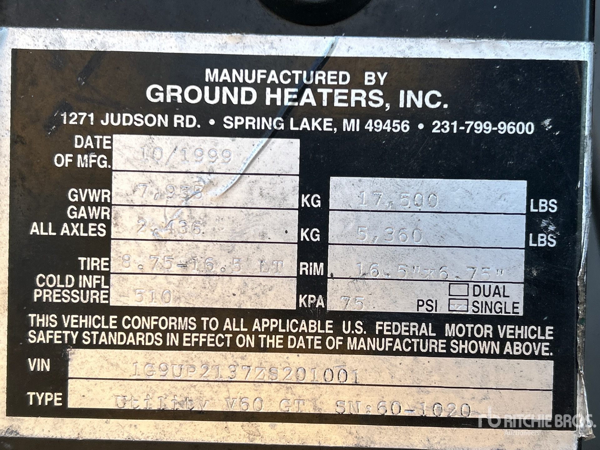 General Appearance with Numero seriale/numero d’identificazione del veicolo (VIN)