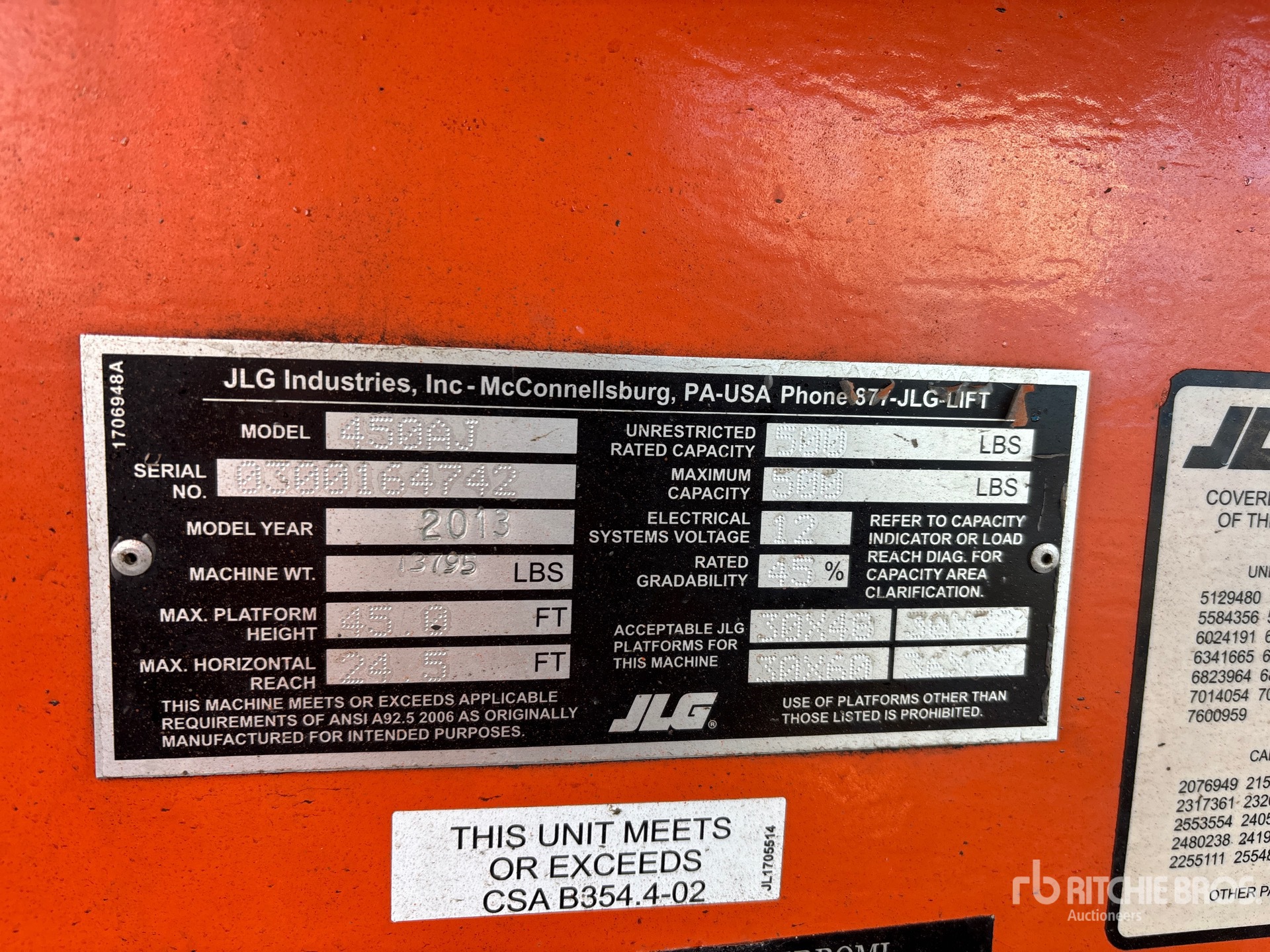 General Appearance with N.º de serie/VIN