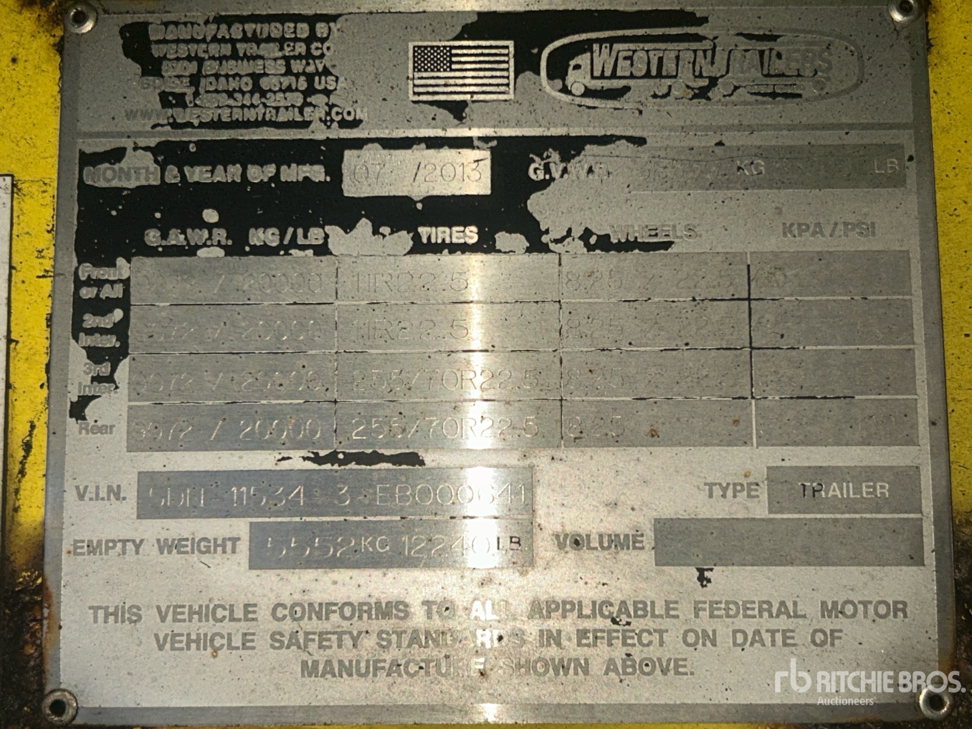 General Appearance with Numer seryjny/numer identyfikacyjny pojazdu