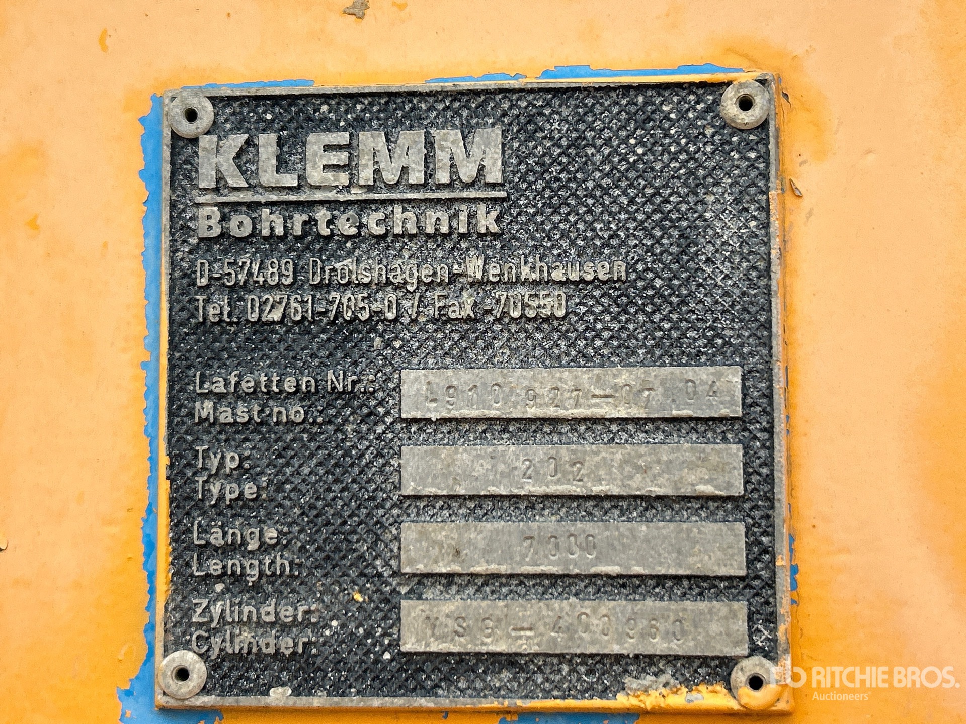 General Appearance with N.º de serie/VIN