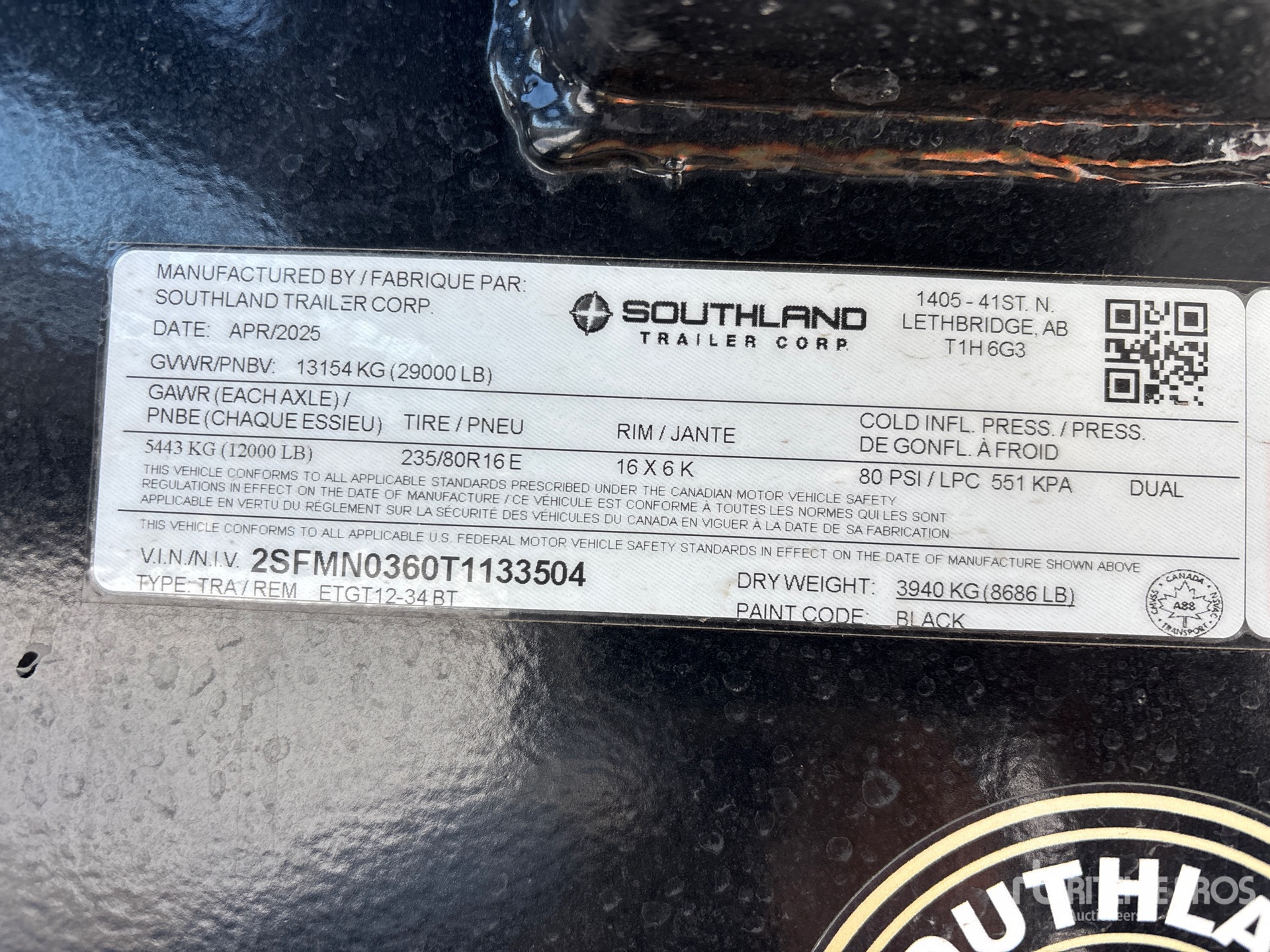 General Appearance with N.º de serie/VIN