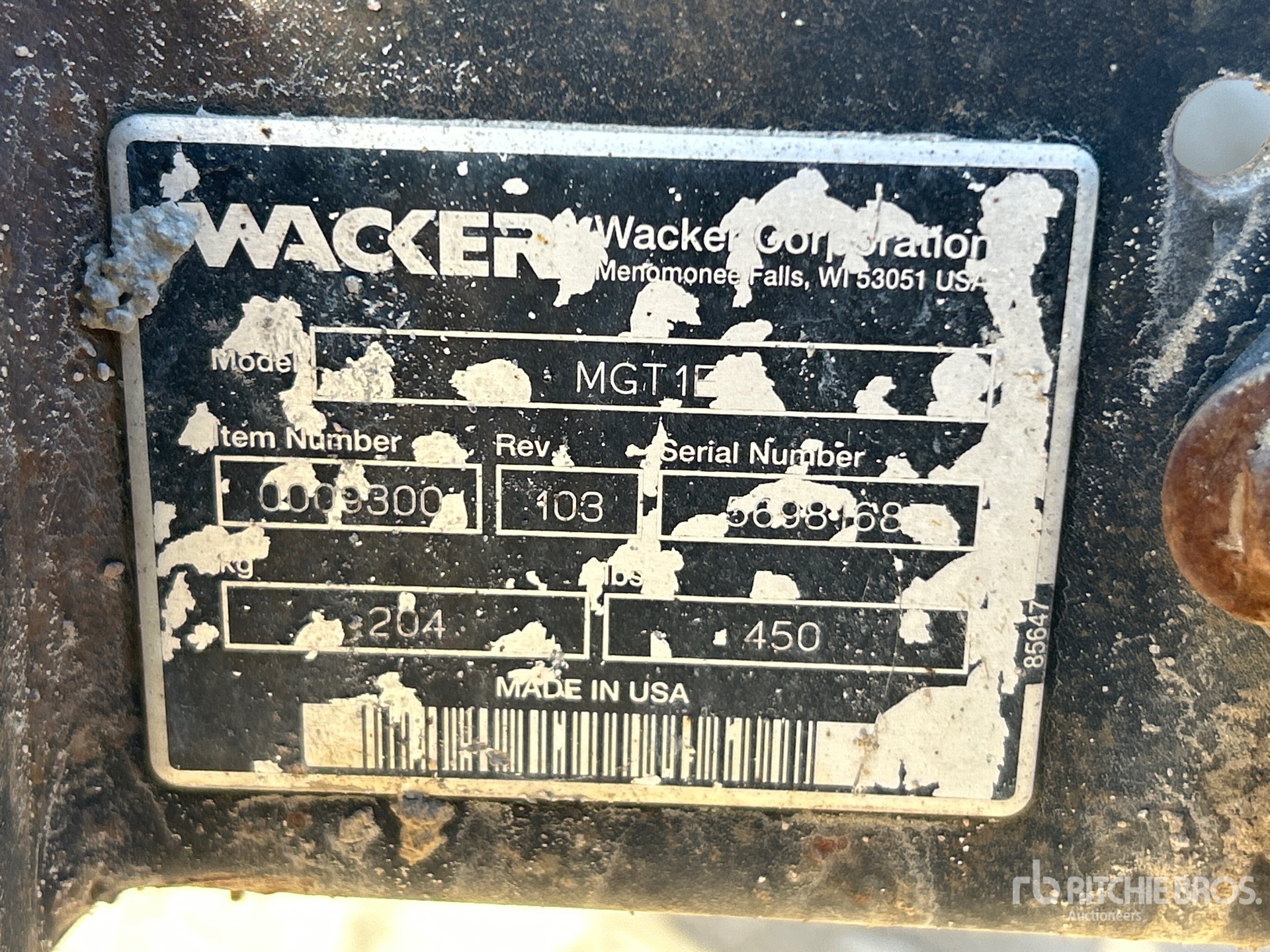 General Appearance with N.º de serie/VIN