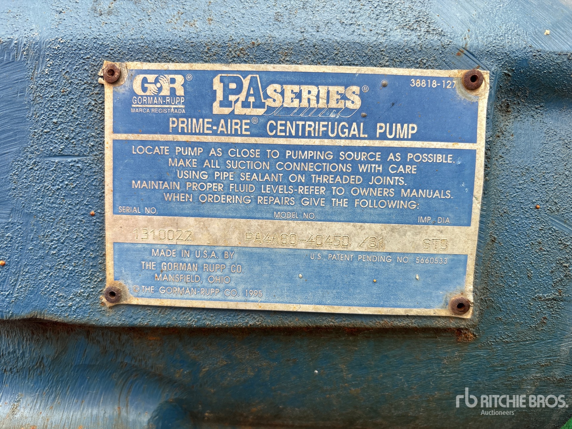 General Appearance with Unit Serial Number