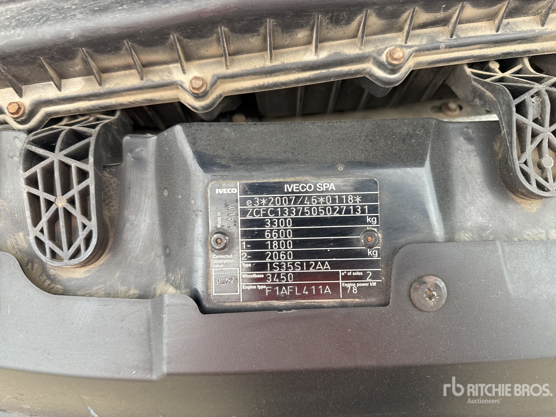 General Appearance with Numero seriale/numero d’identificazione del veicolo (VIN)