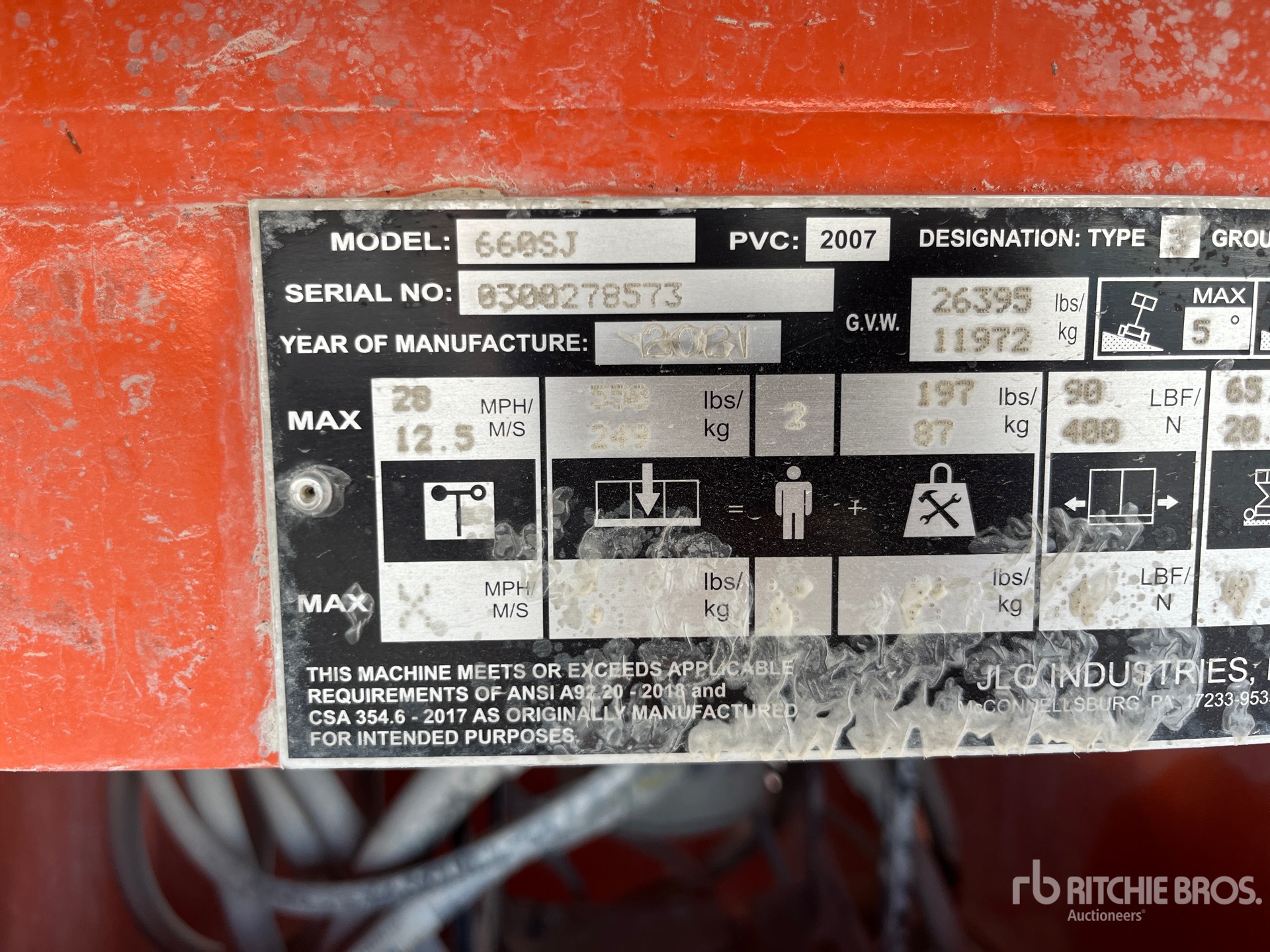 General Appearance with N.º de serie/VIN