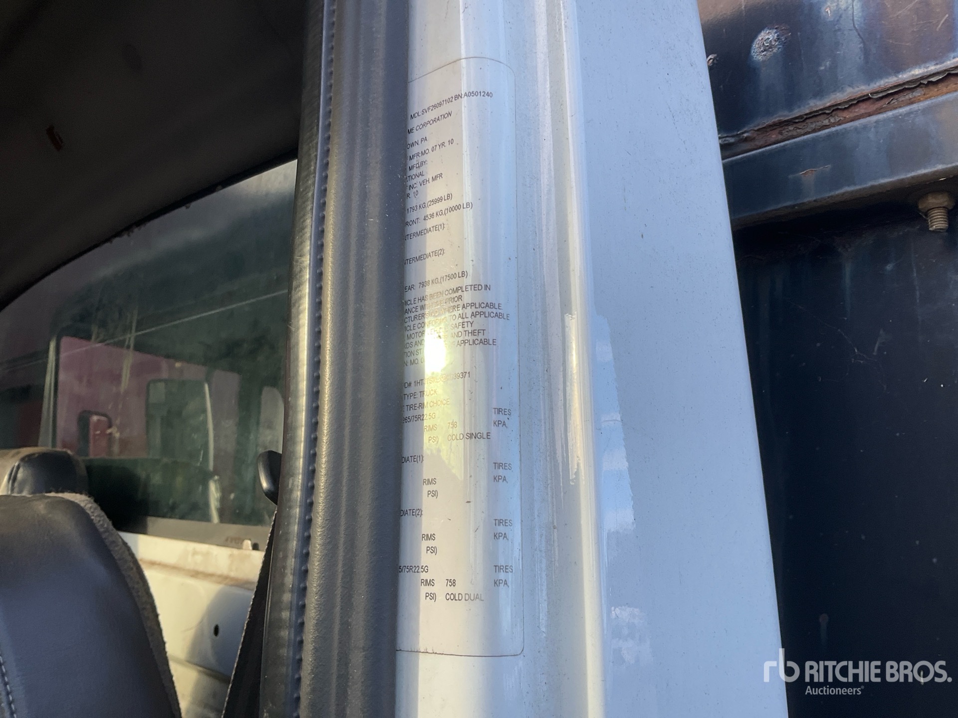 General Appearance with N.º de serie/VIN