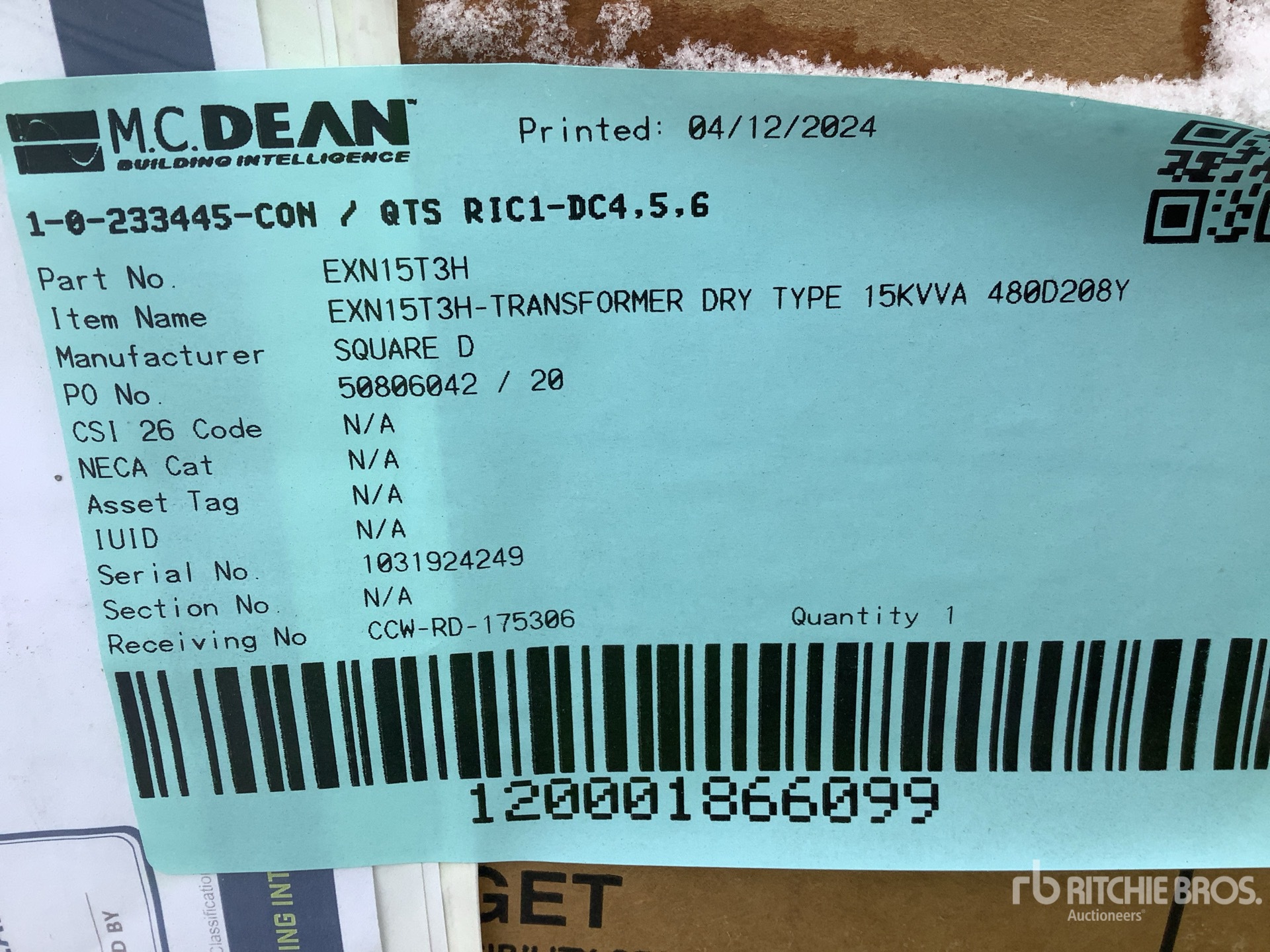 General Appearance with Seriennummer / FIN