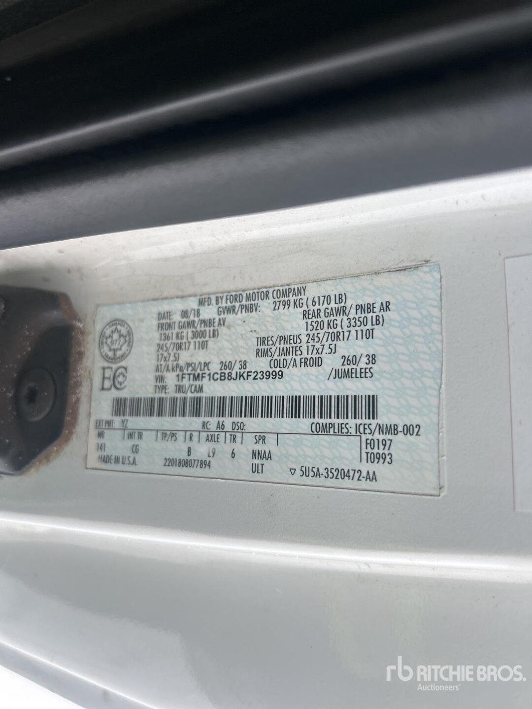 General Appearance with N.º de serie/VIN