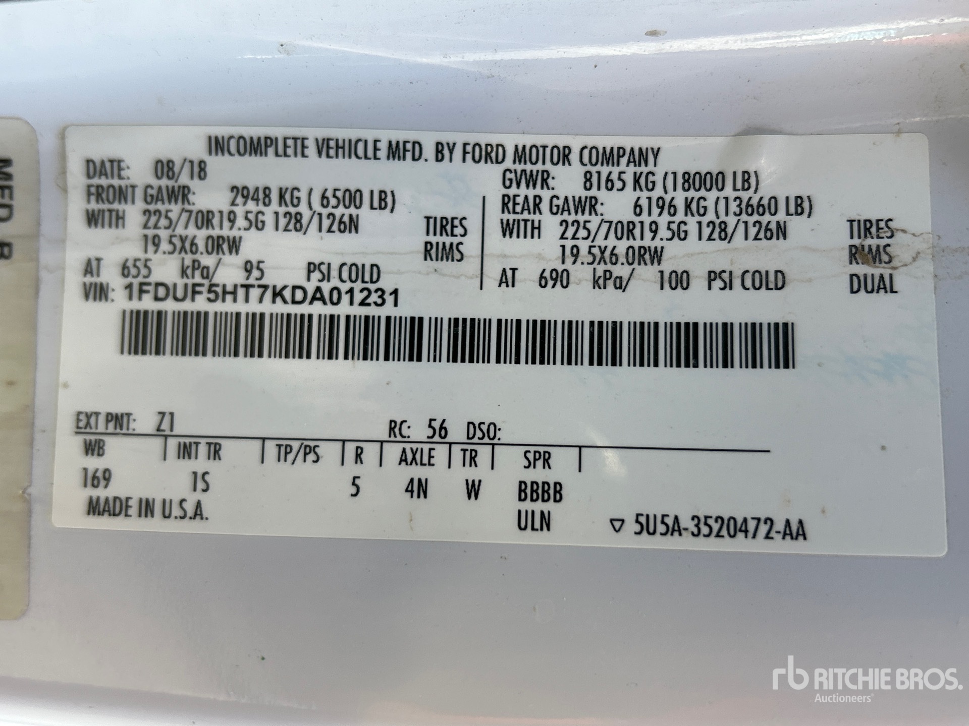 General Appearance with Seriennummer / FIN