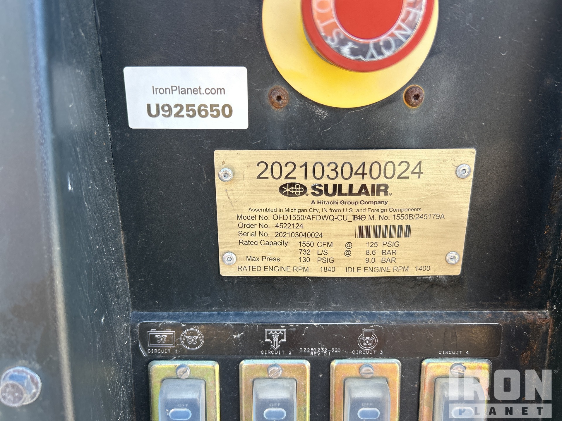 General Appearance with N.º de serie/VIN