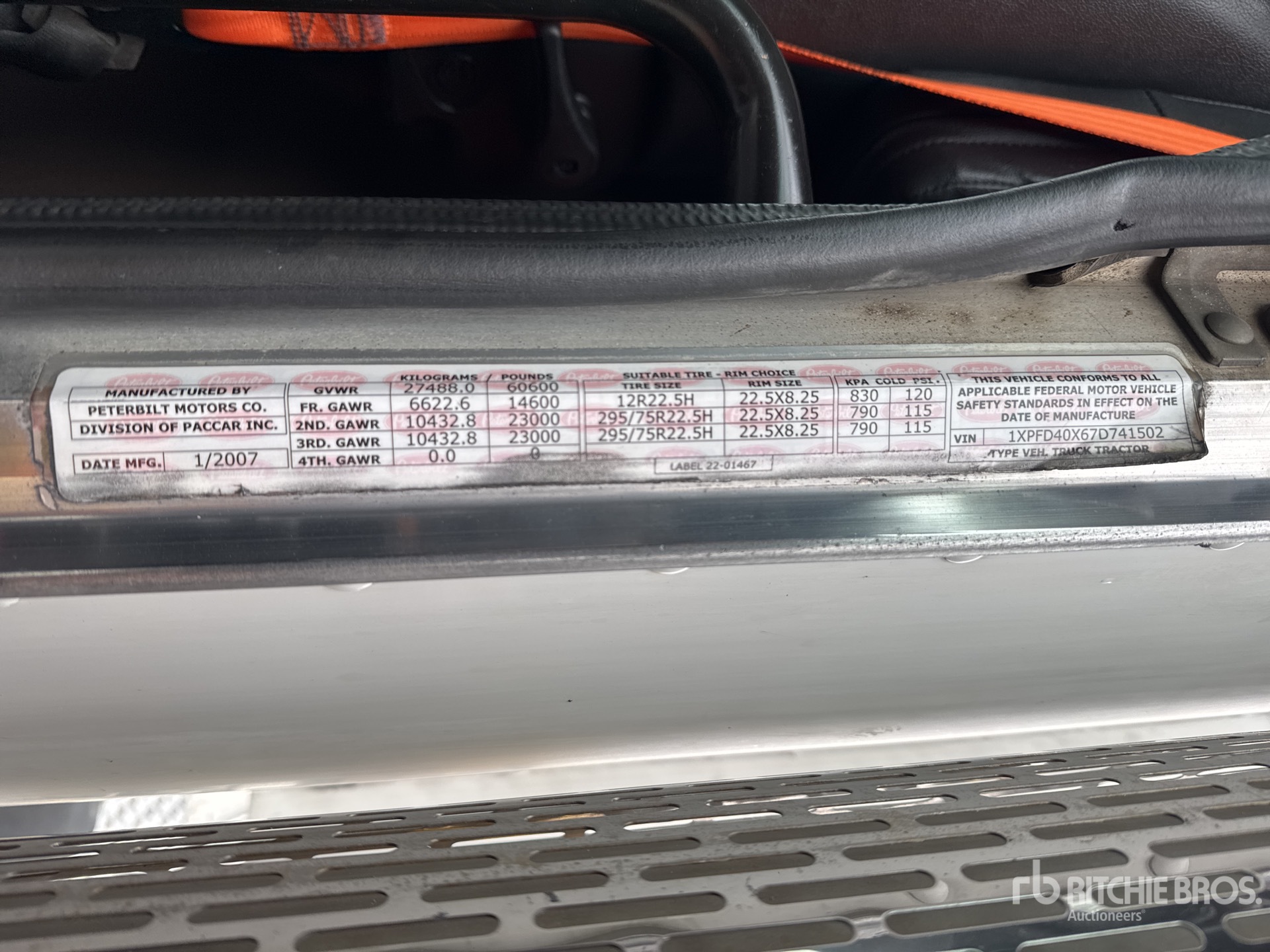 General Appearance with N.º de serie/VIN