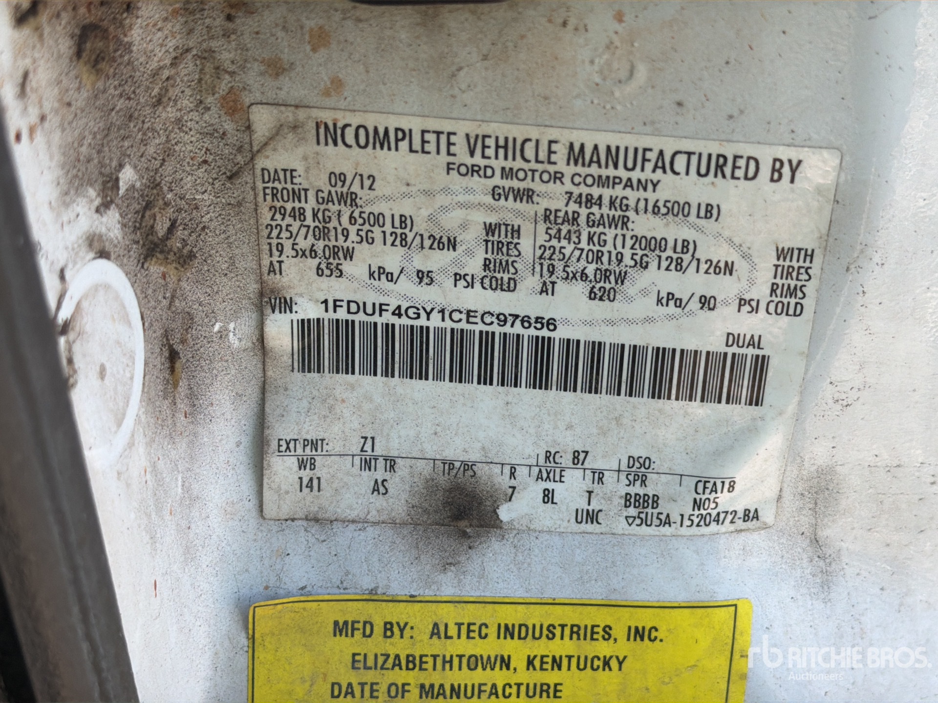 General Appearance with Second Serial Number/VIN Photo