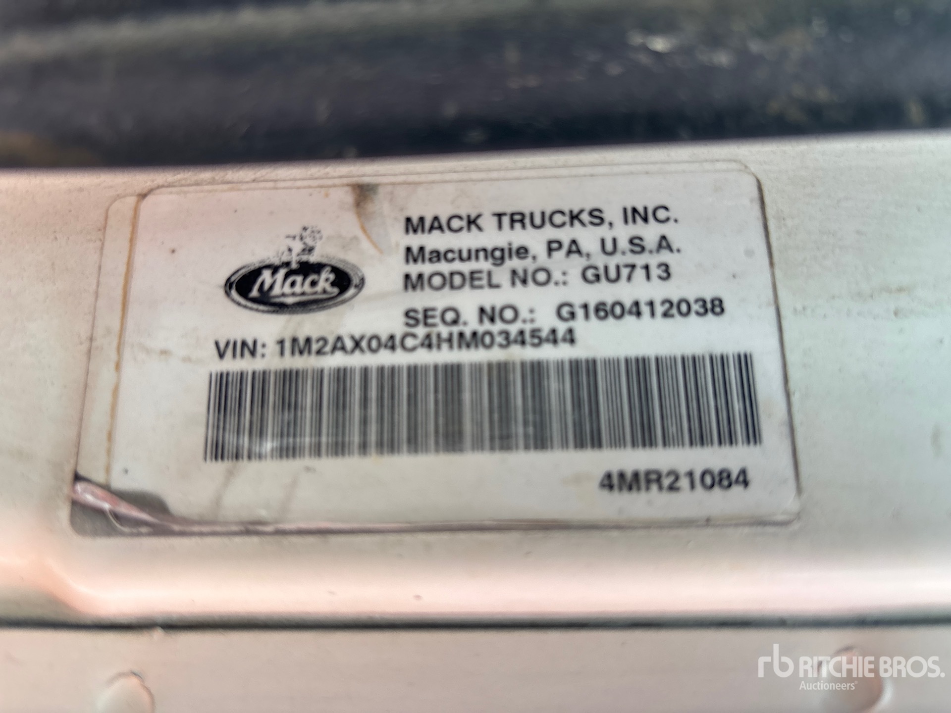 General Appearance with N.º de serie/VIN