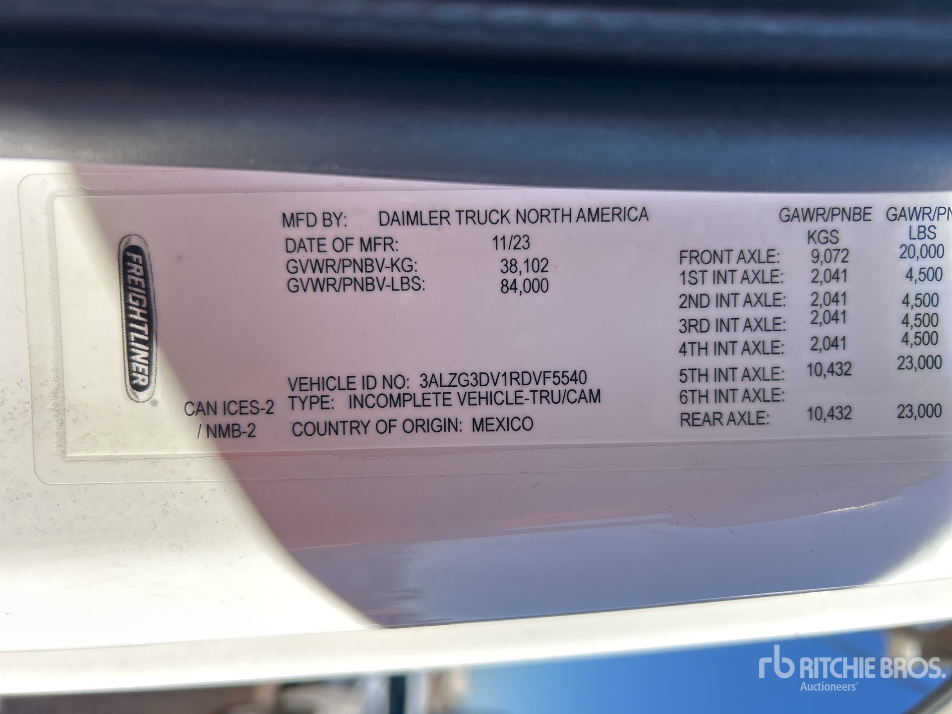 General Appearance with Numero seriale/numero d’identificazione del veicolo (VIN)