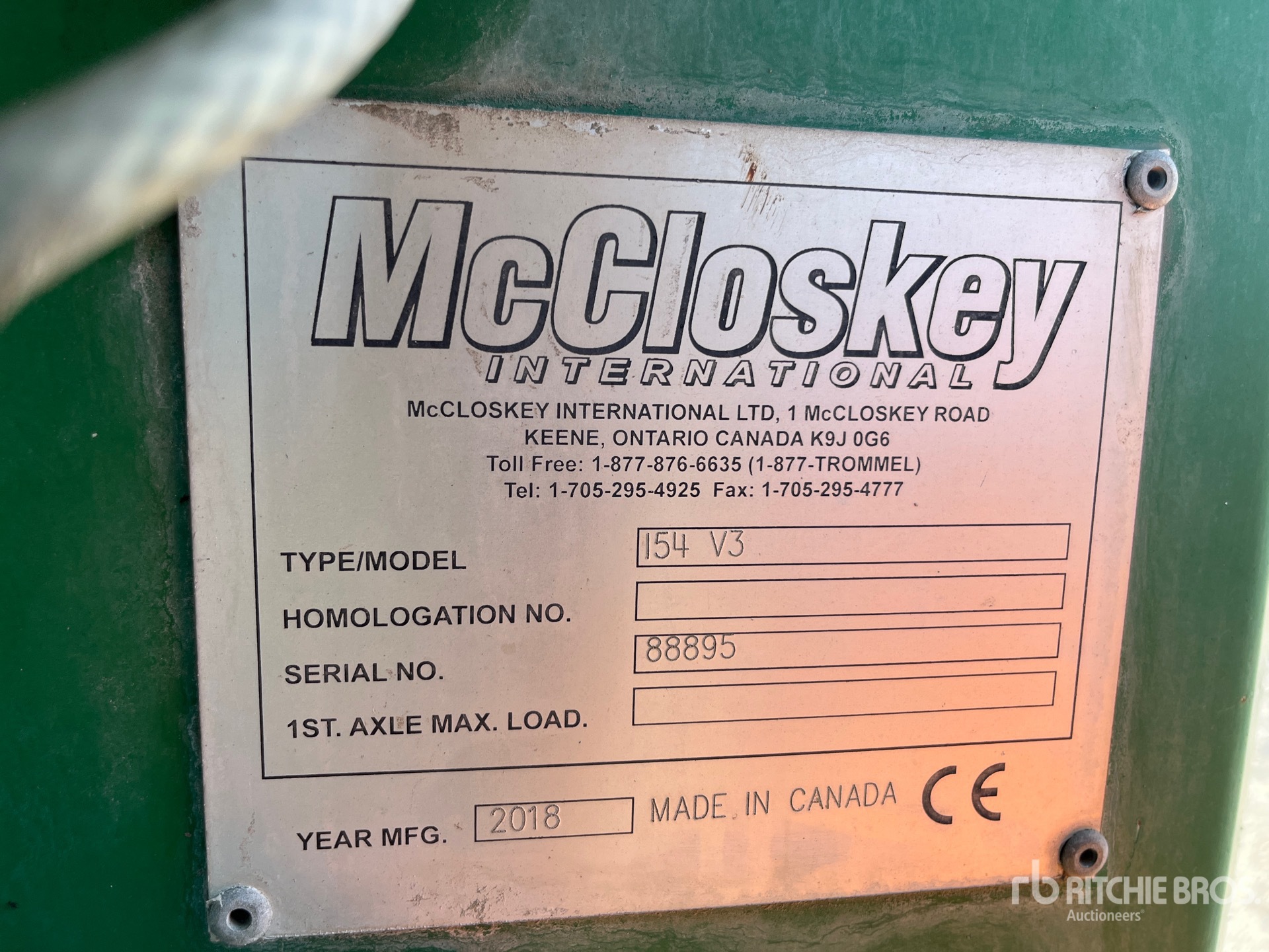 General Appearance with N.º de serie/VIN