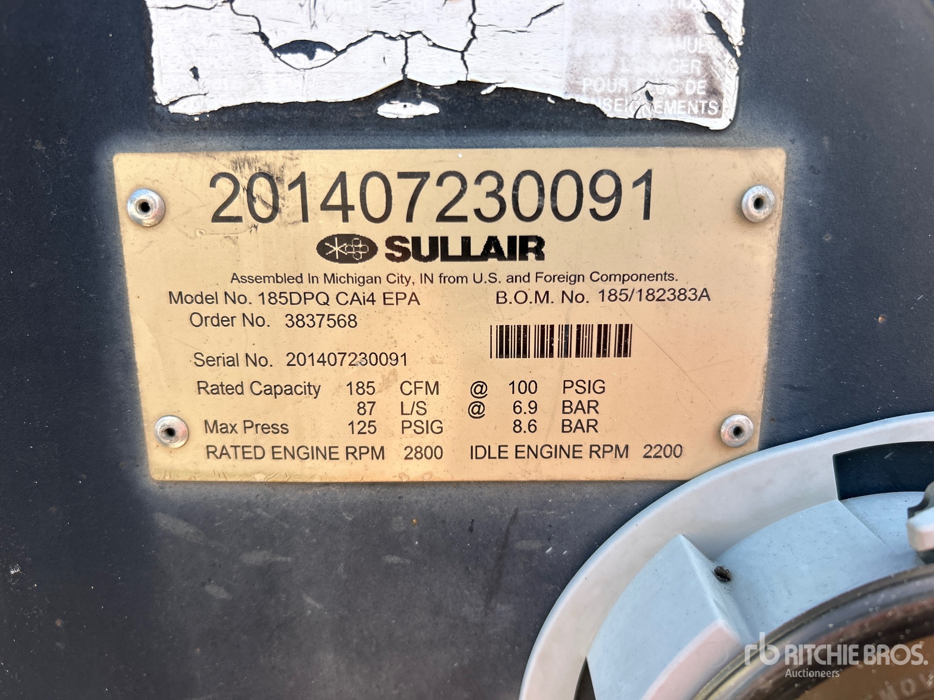 General Appearance with Unit Serial Number