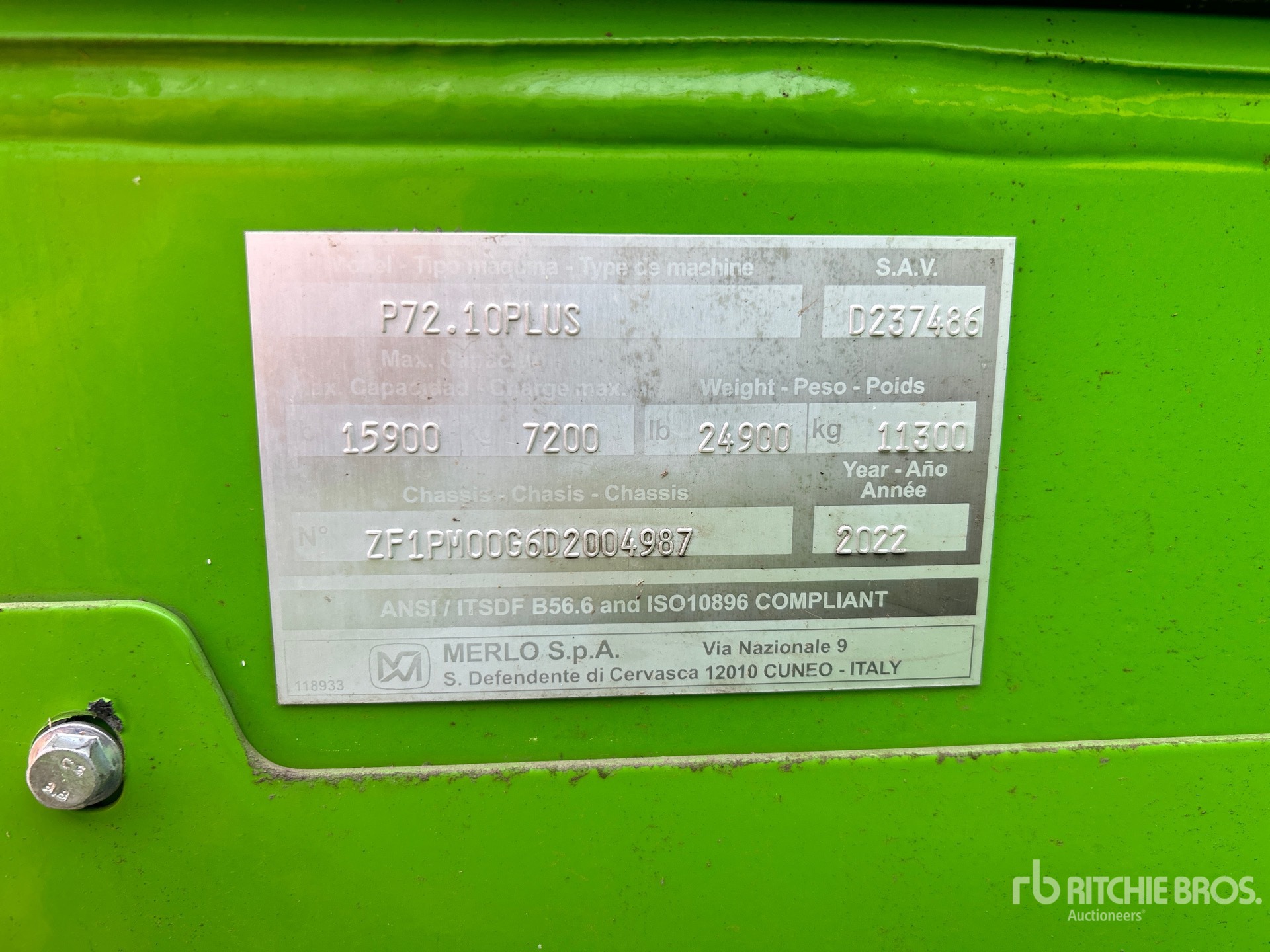 General Appearance with N.º de serie/VIN