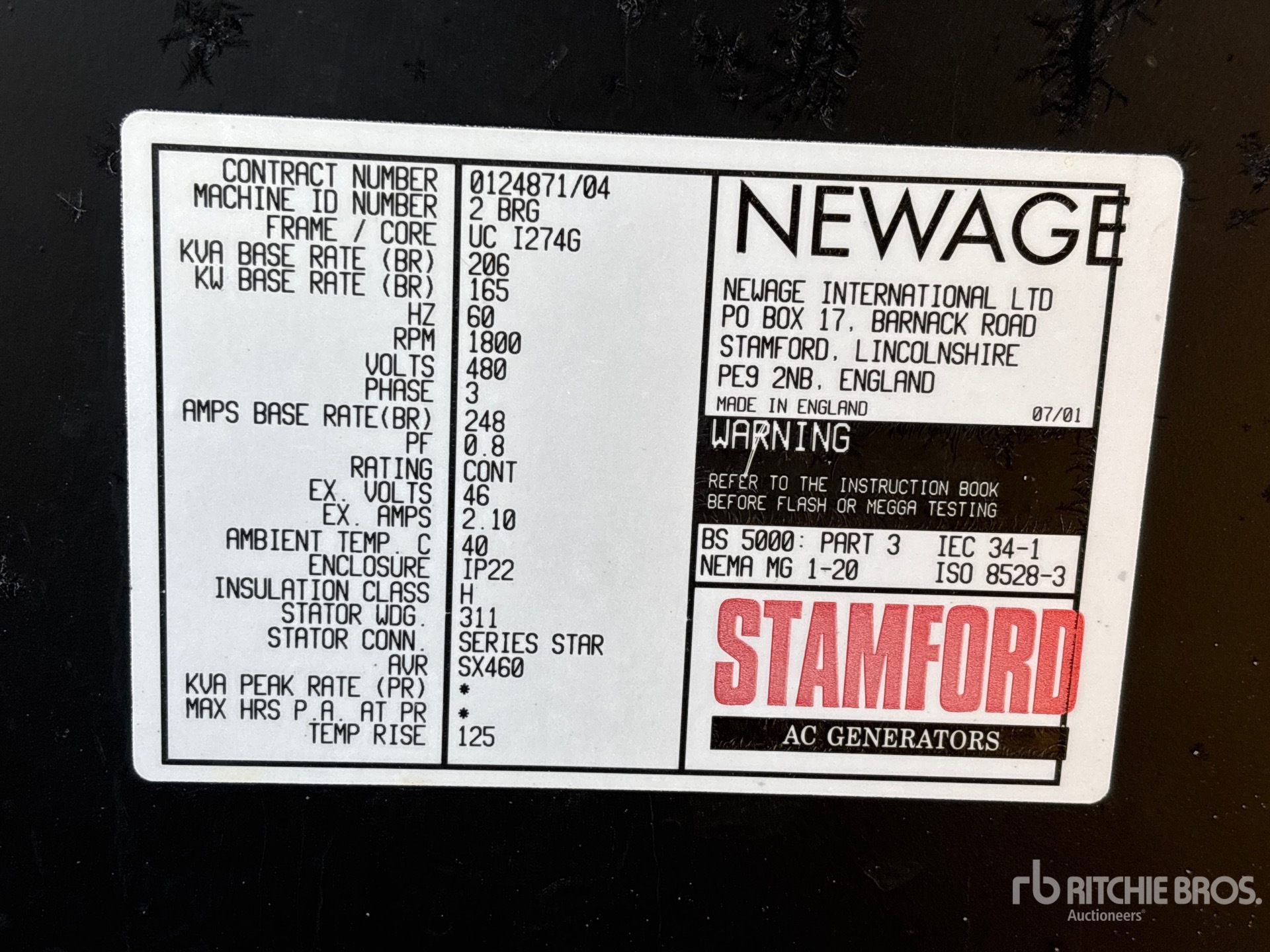 General Appearance with N.º de serie/VIN