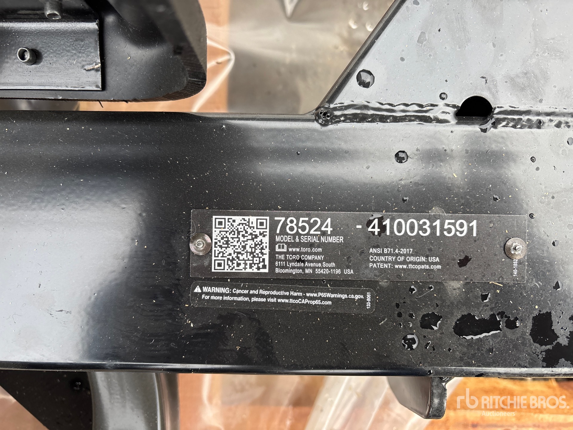 General Appearance with N.º de serie/VIN