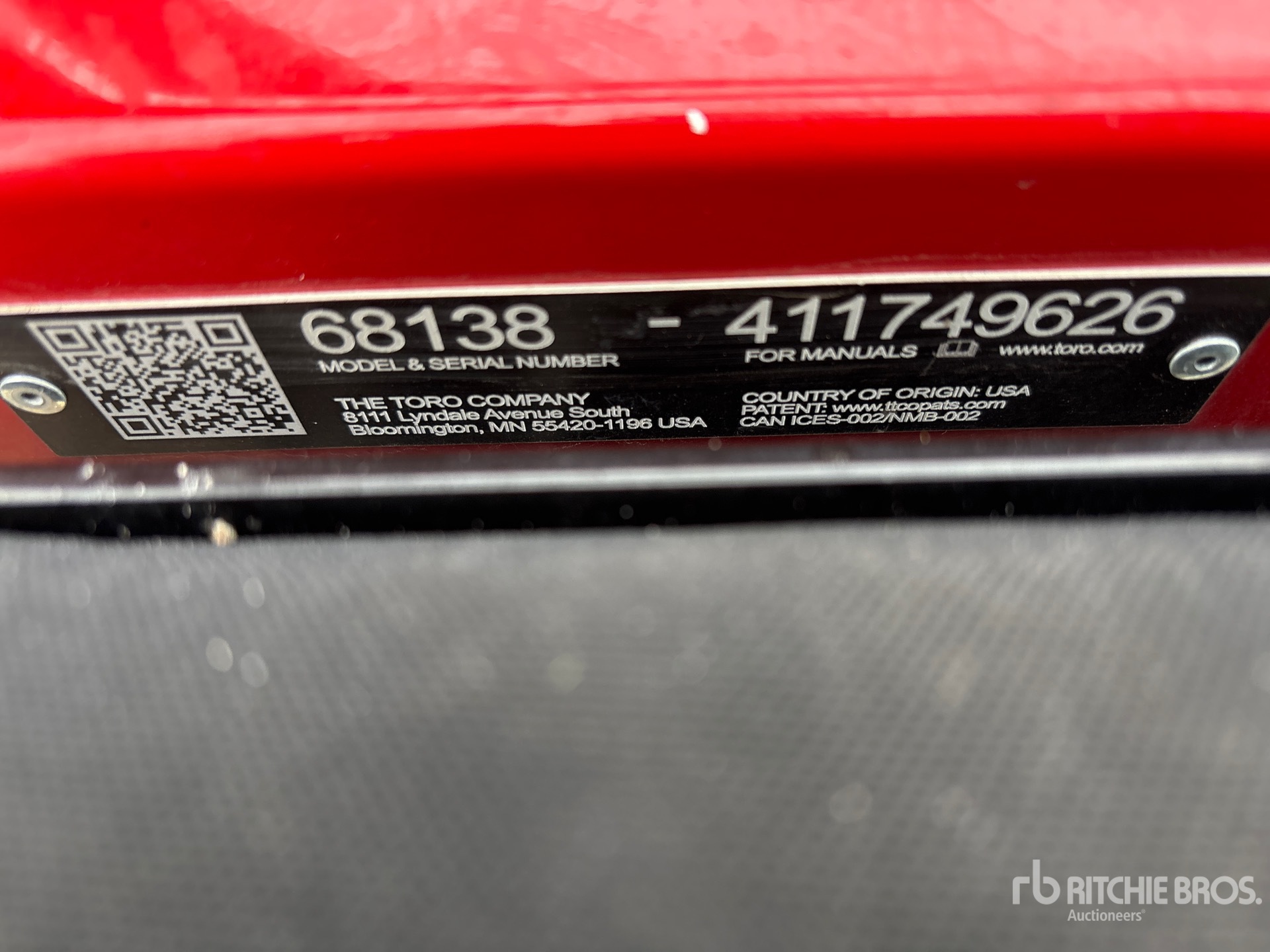 General Appearance with N.º de serie/VIN