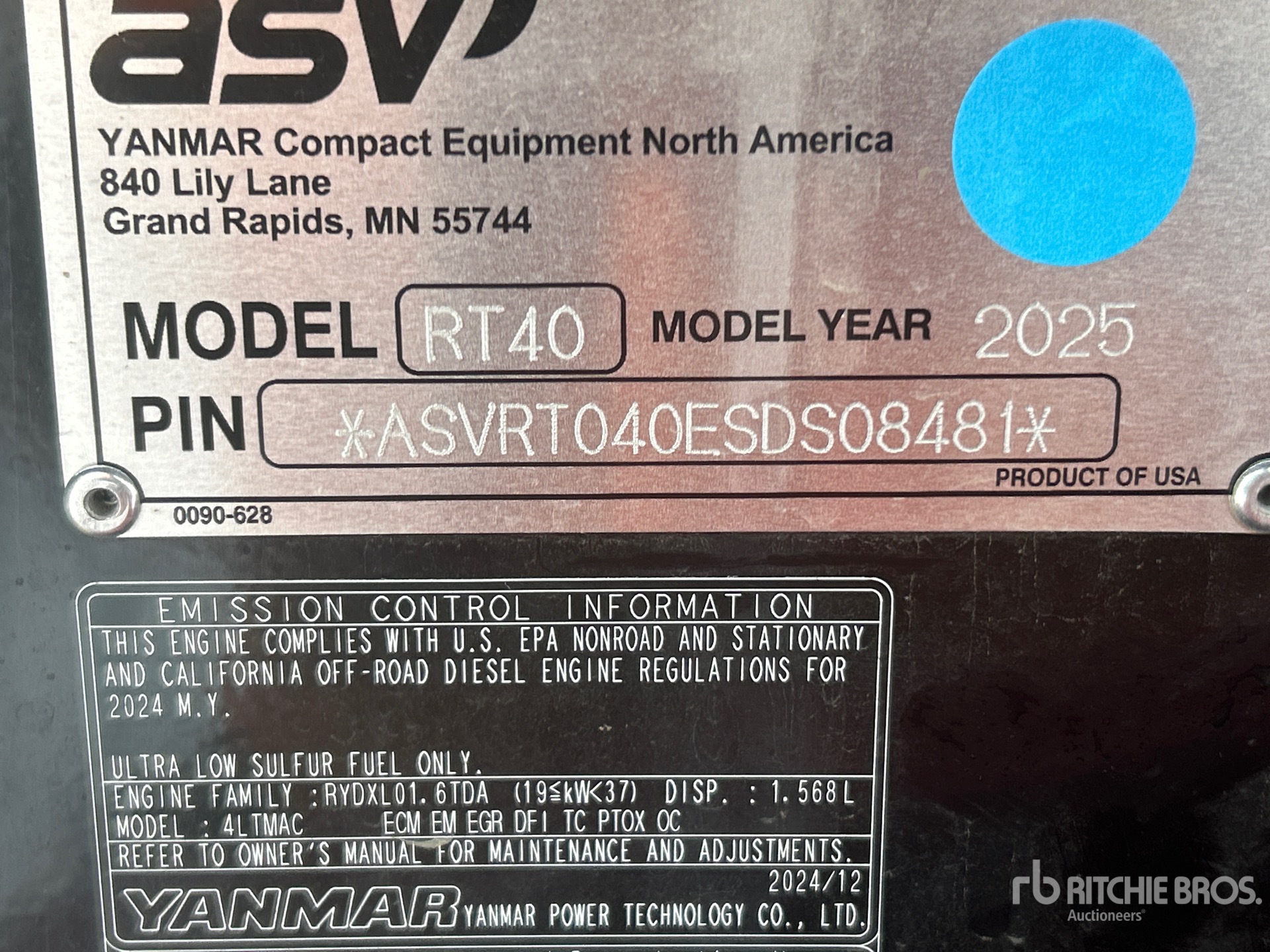 General Appearance with N.º de serie/VIN