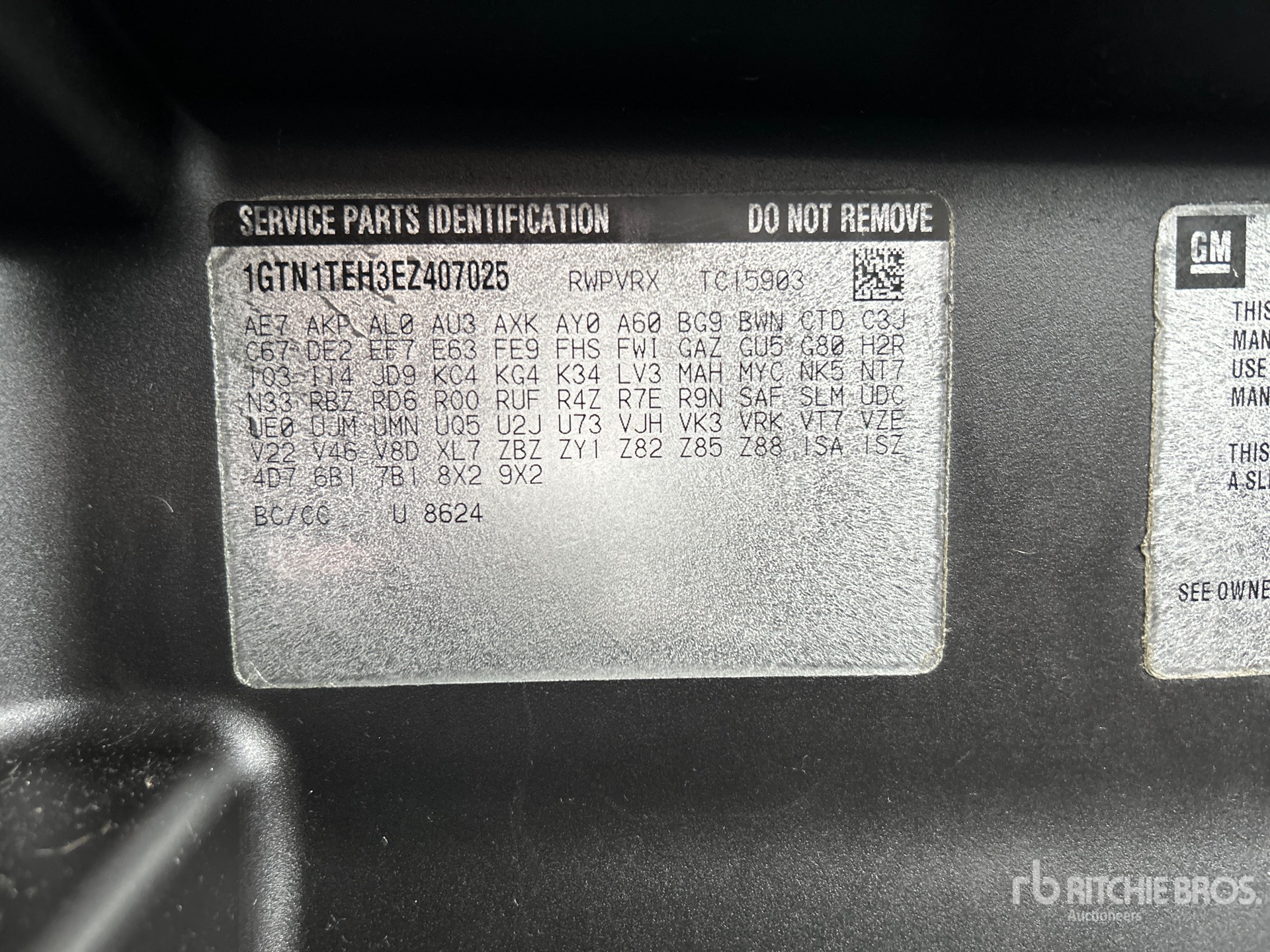 General Appearance with Second Serial Number/VIN Photo