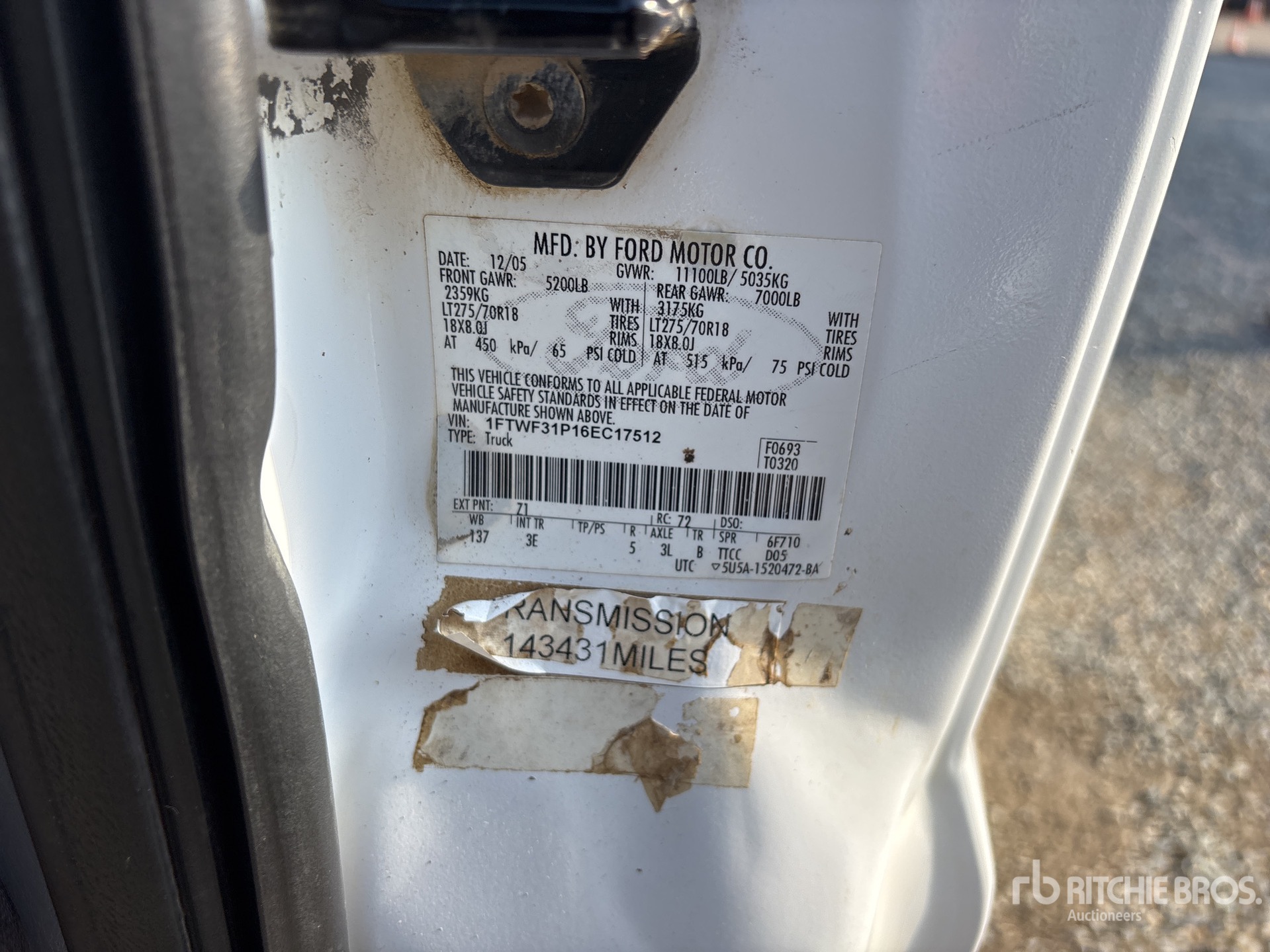 General Appearance with N.º de serie/VIN