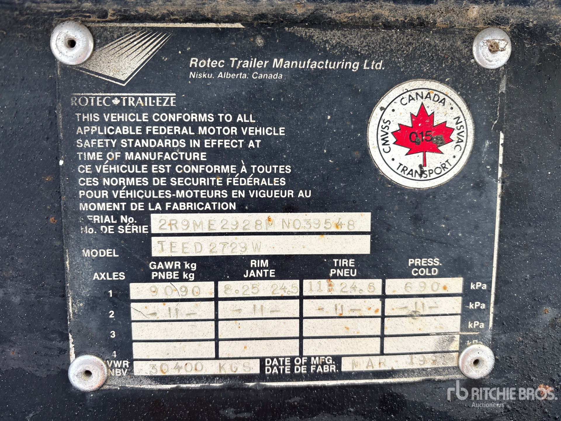 General Appearance with Numéro de série/Numéro d'identification du véhicule automobile