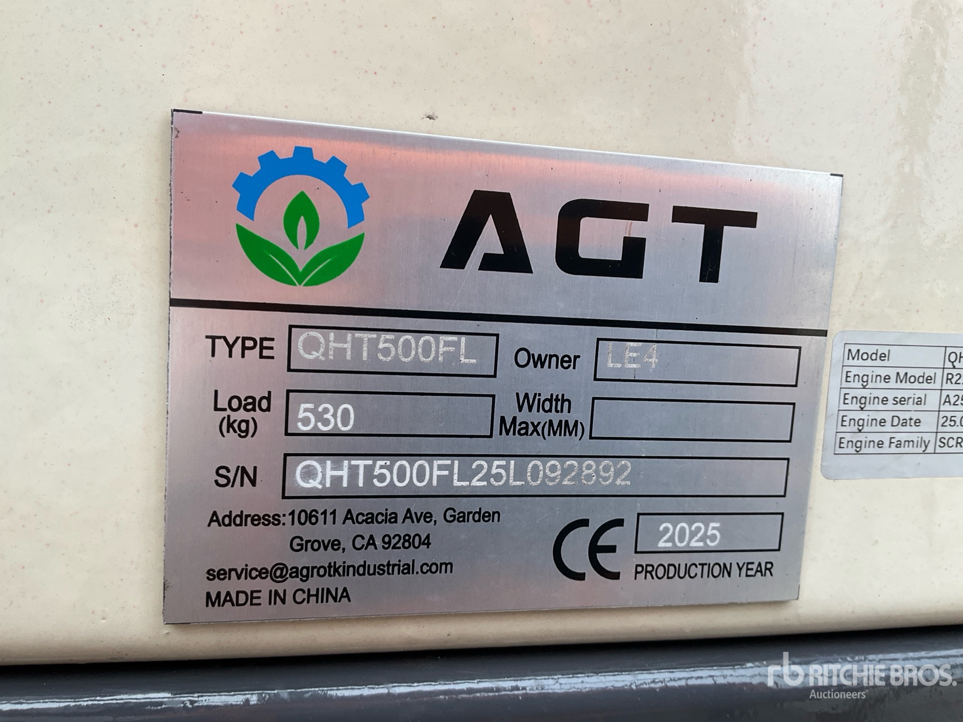 General Appearance with Numero seriale/numero d’identificazione del veicolo (VIN)