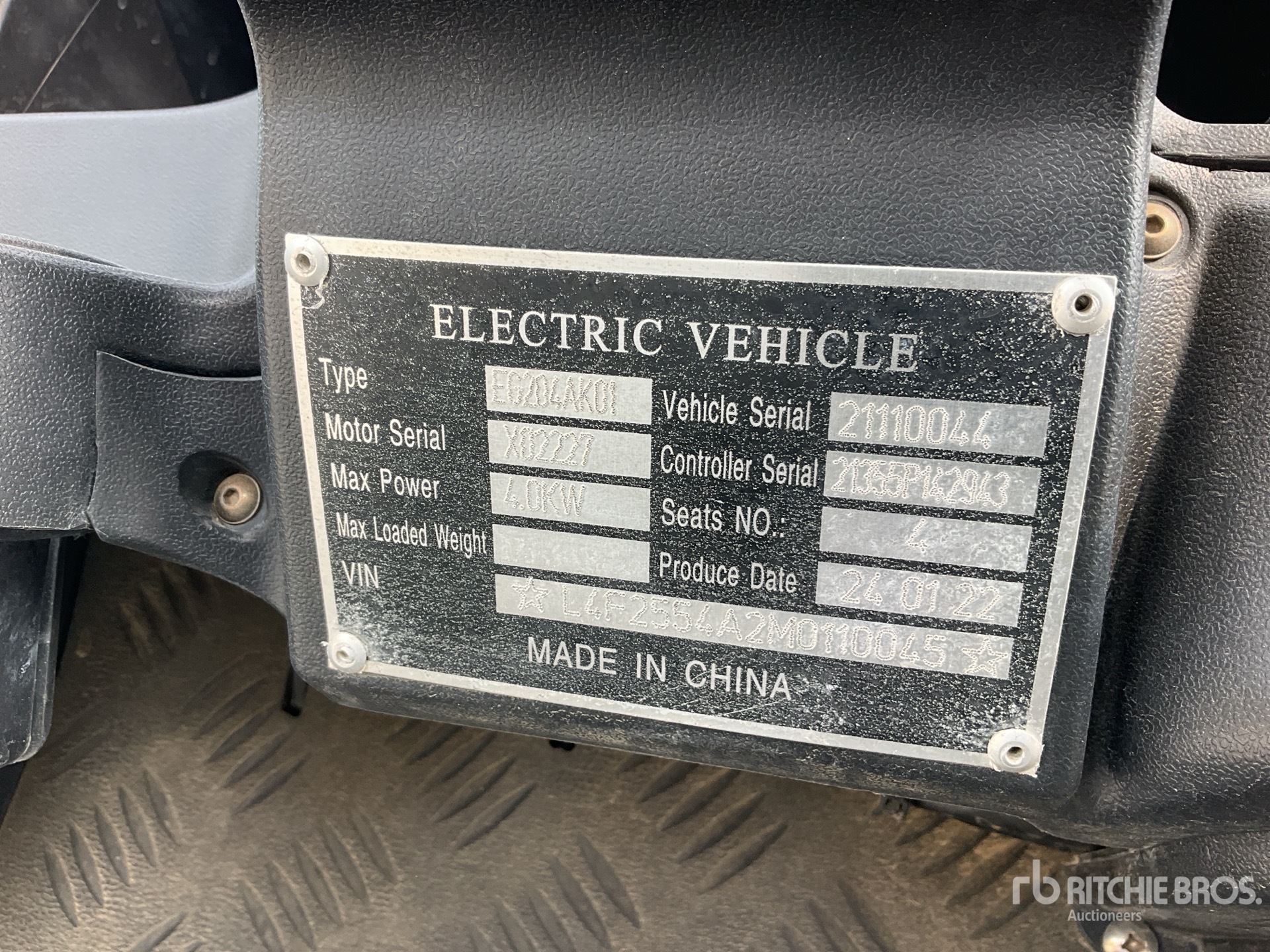 General Appearance with N.º de serie/VIN