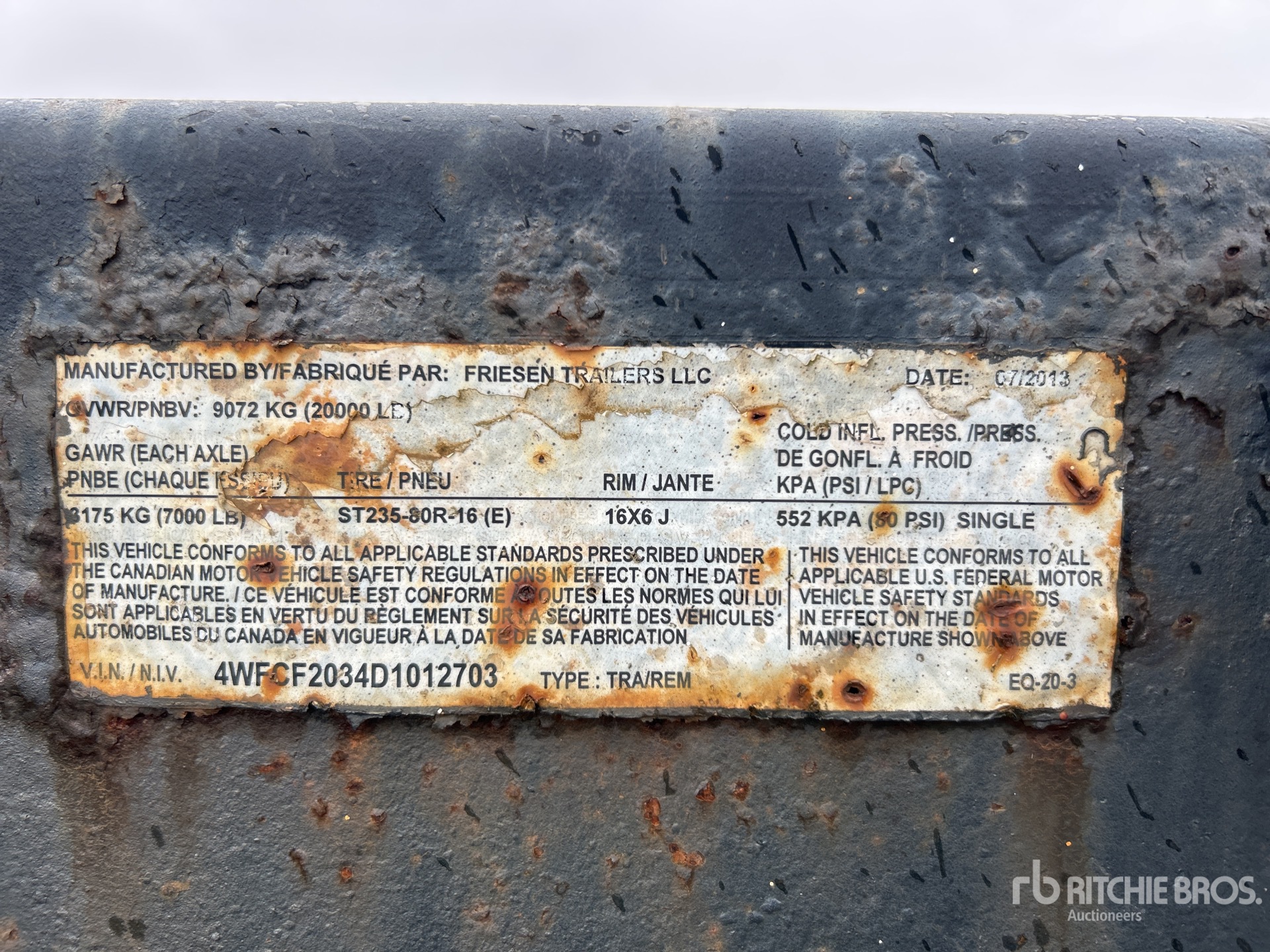 General Appearance with N.º de serie/VIN