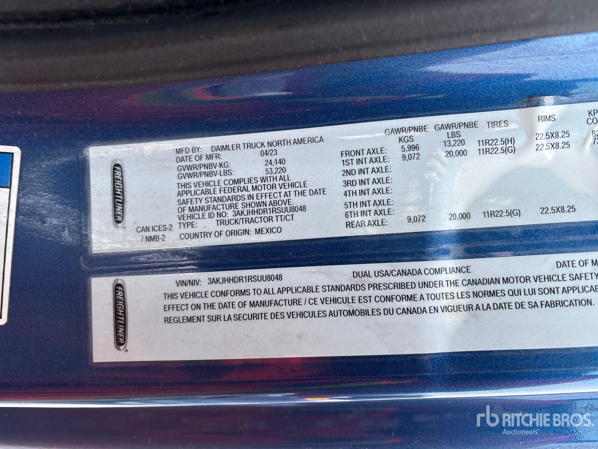 General Appearance with Second Serial Number/VIN Photo