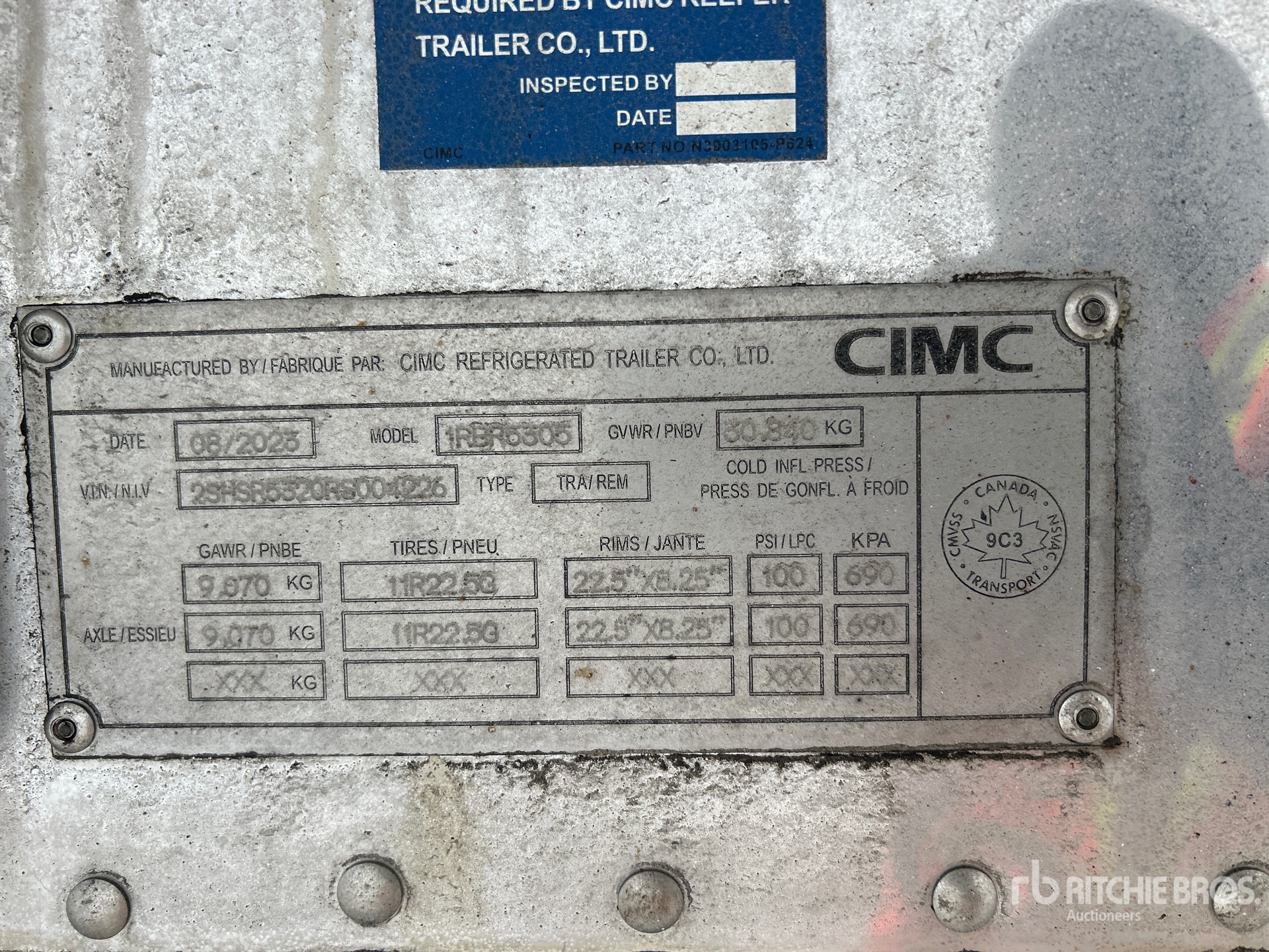 General Appearance with N.º de serie/VIN