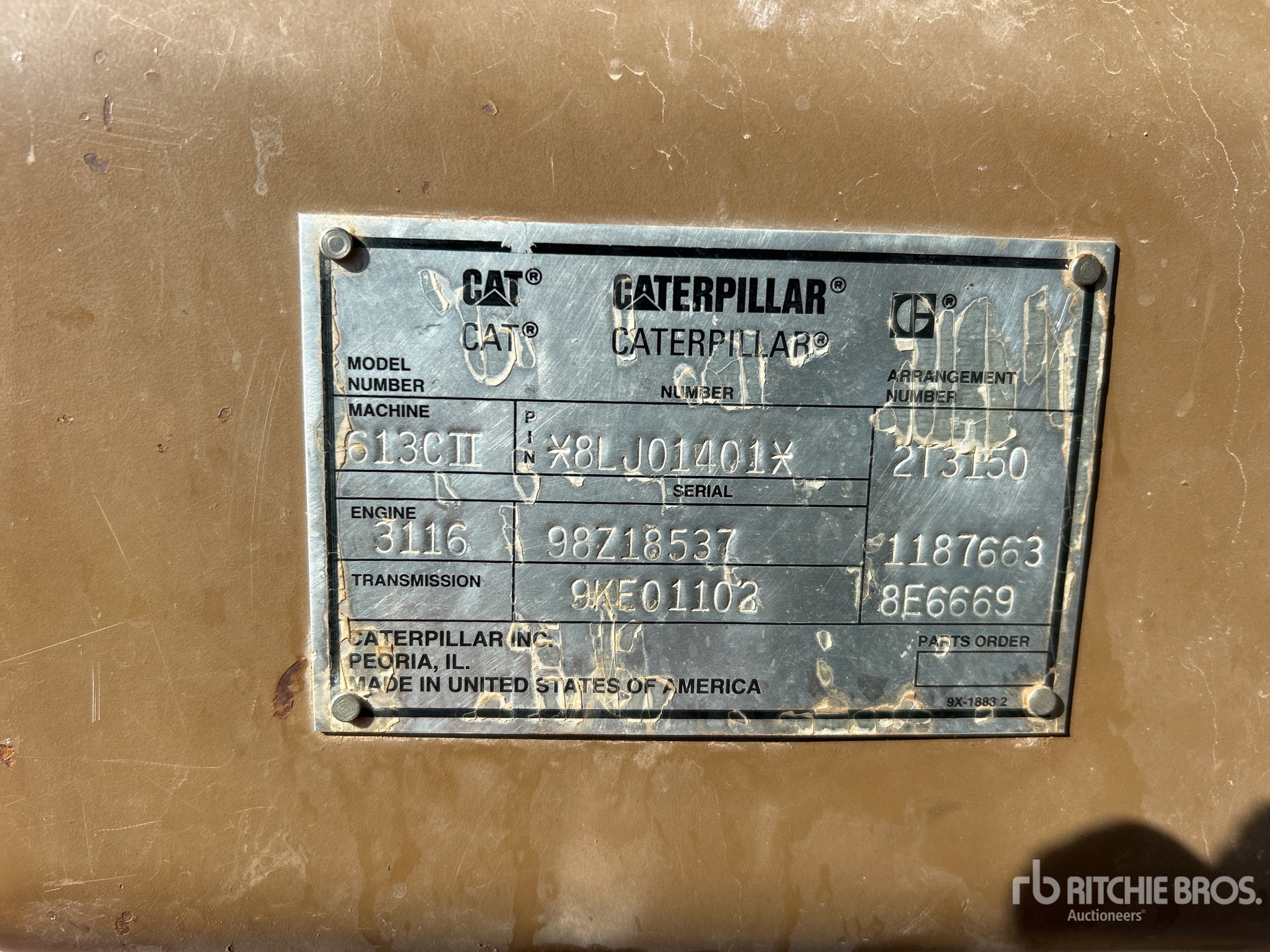 General Appearance with N.º de serie/VIN