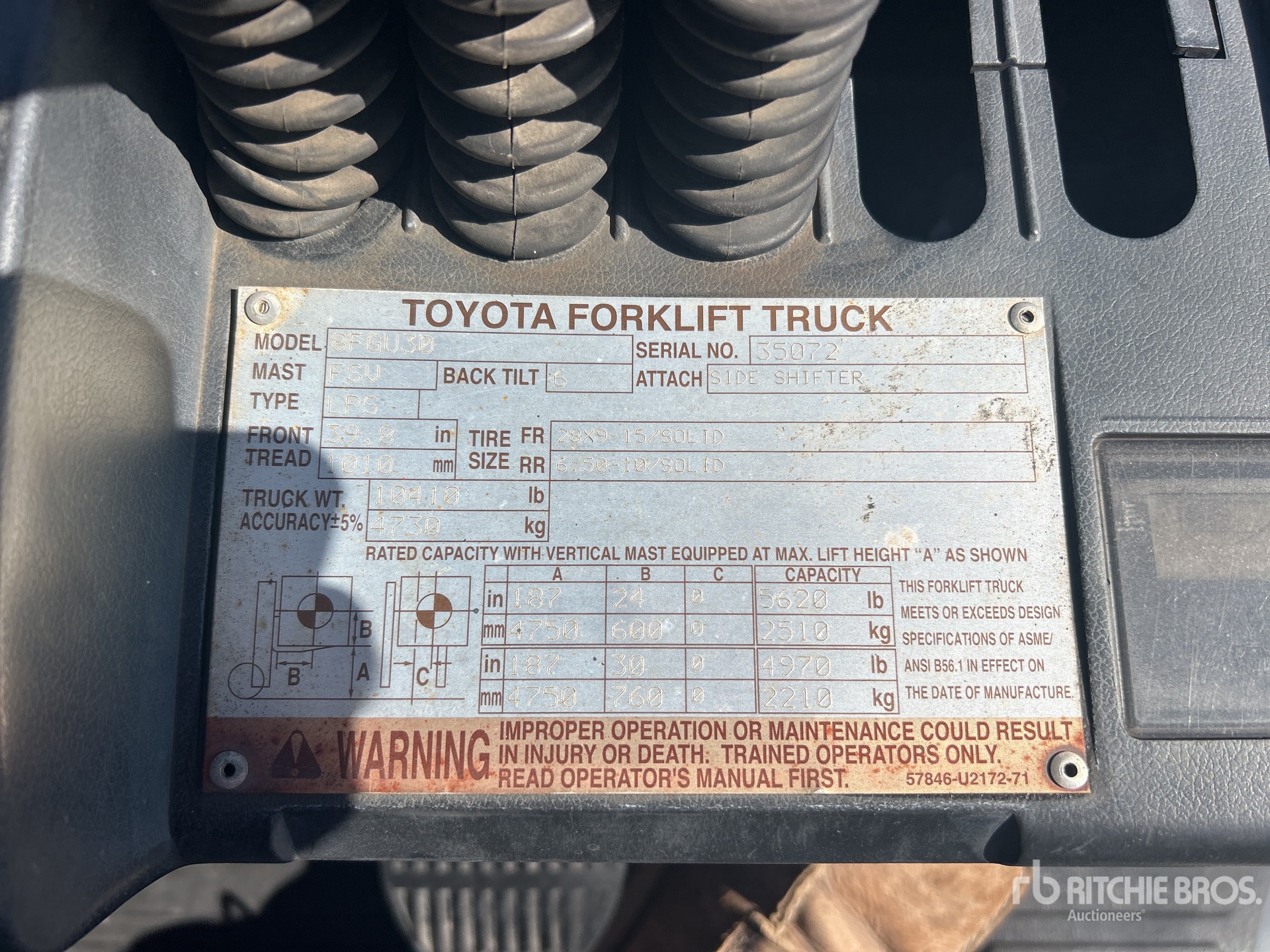 General Appearance with N.º de serie/VIN