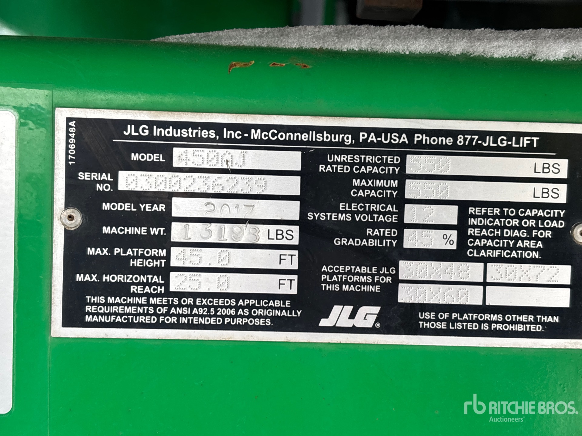 General Appearance with N.º de serie/VIN