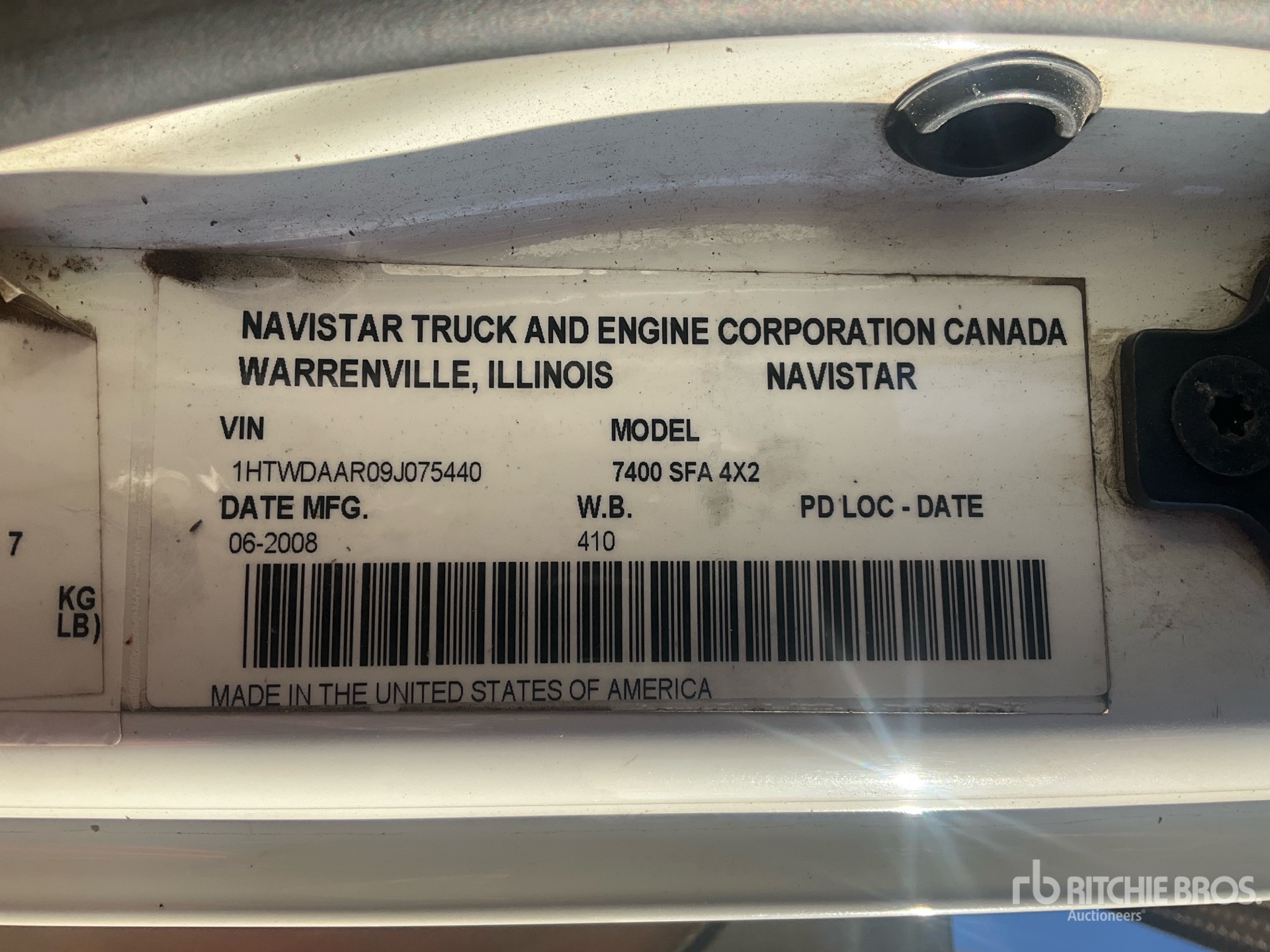 General Appearance with N.º de serie/VIN