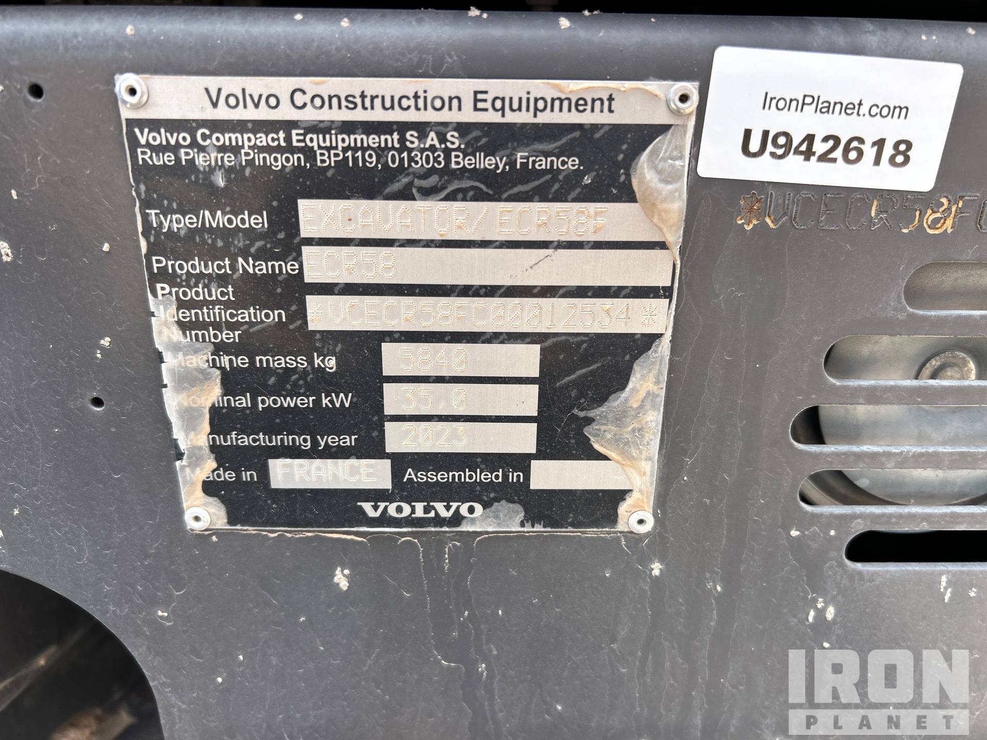 2023 Volvo ECR58F