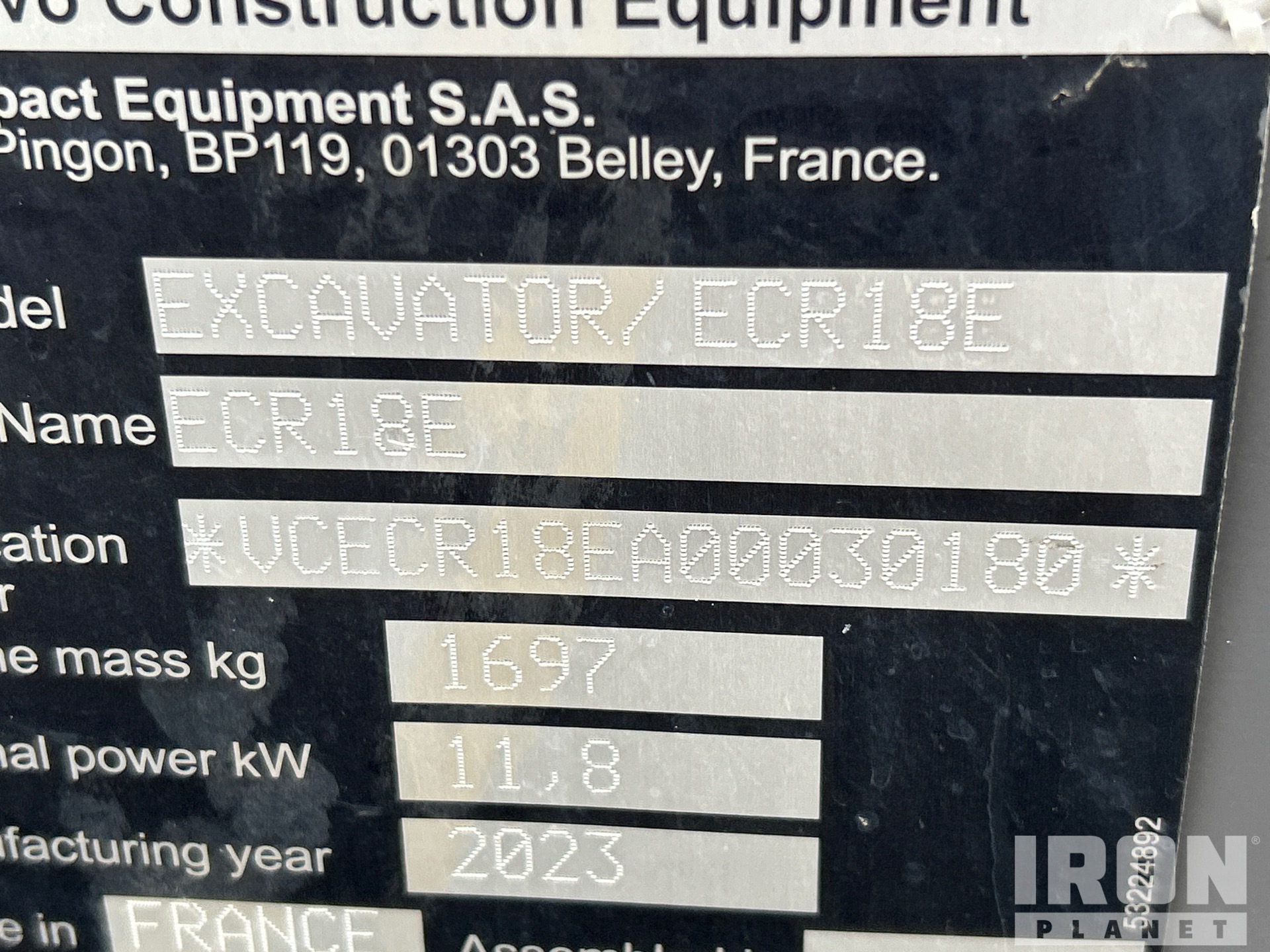 2023 Volvo ECR18E