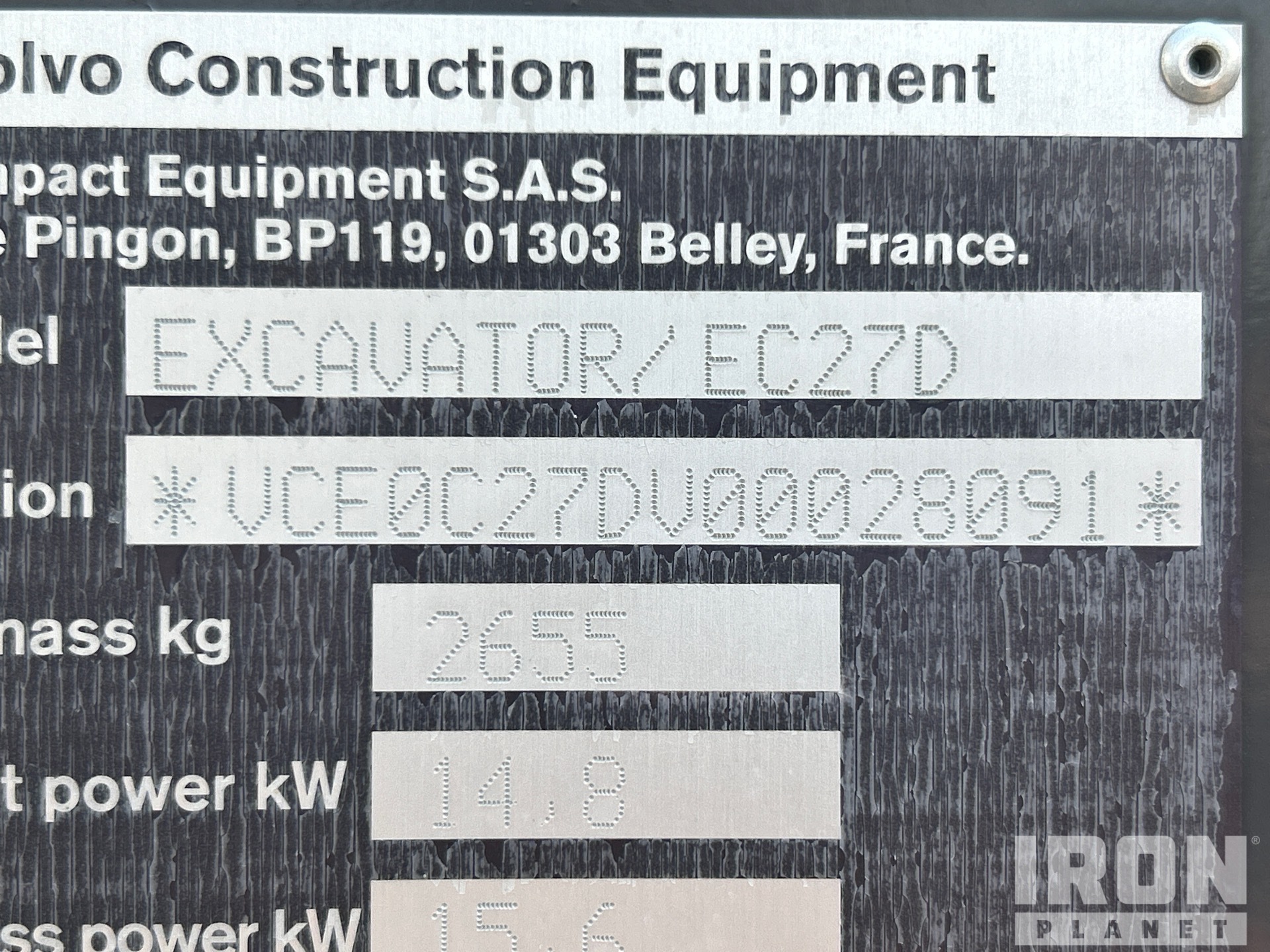 2021 Volvo EC27D
