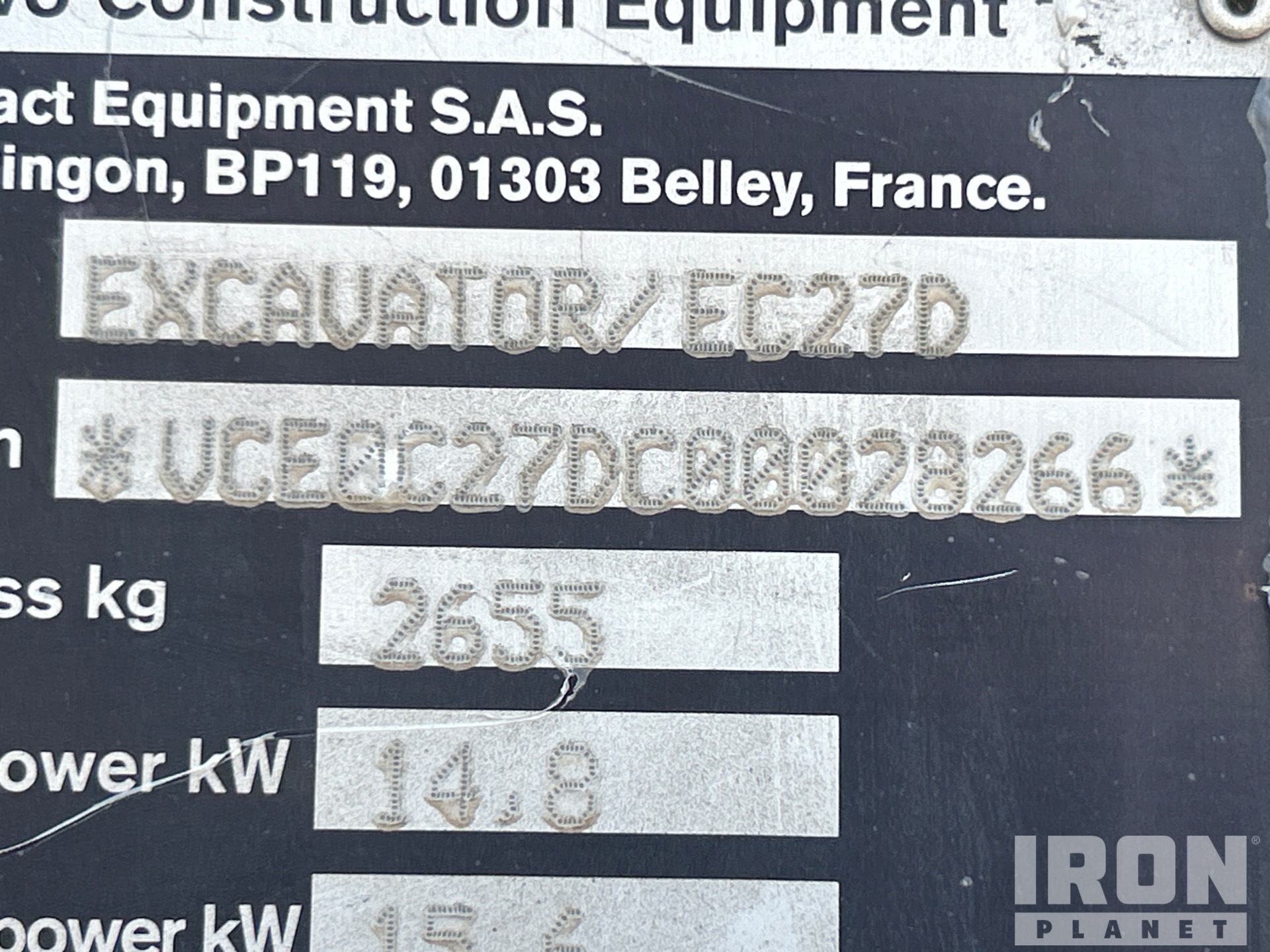2022 Volvo EC27D