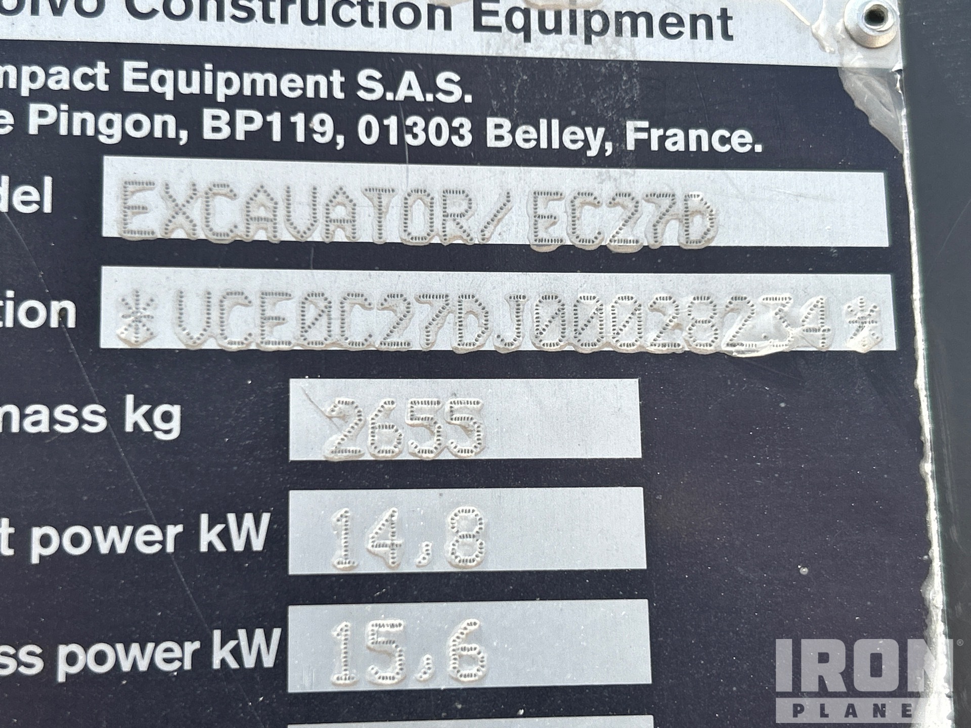 2022 Volvo EC27D