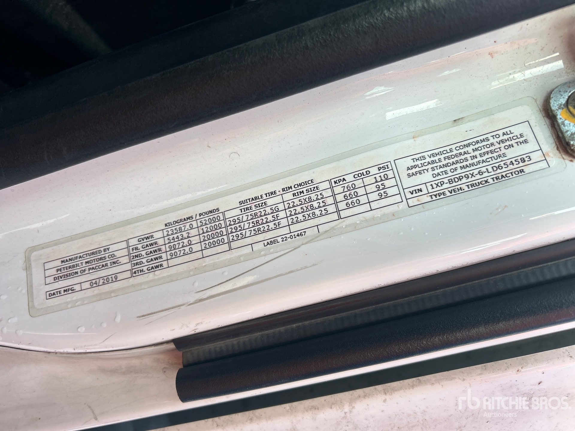 General Appearance with N.º de serie/VIN