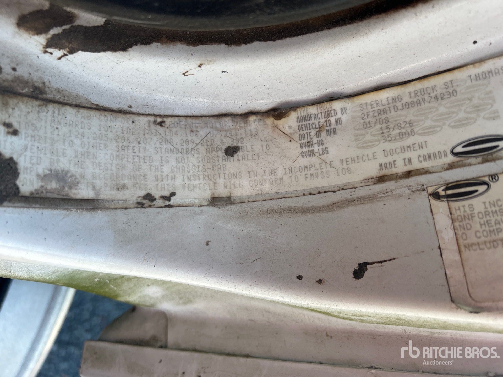 General Appearance with N.º de serie/VIN