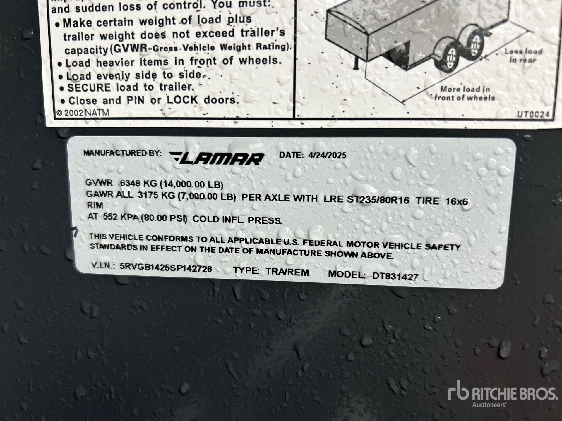 General Appearance with N.º de serie/VIN