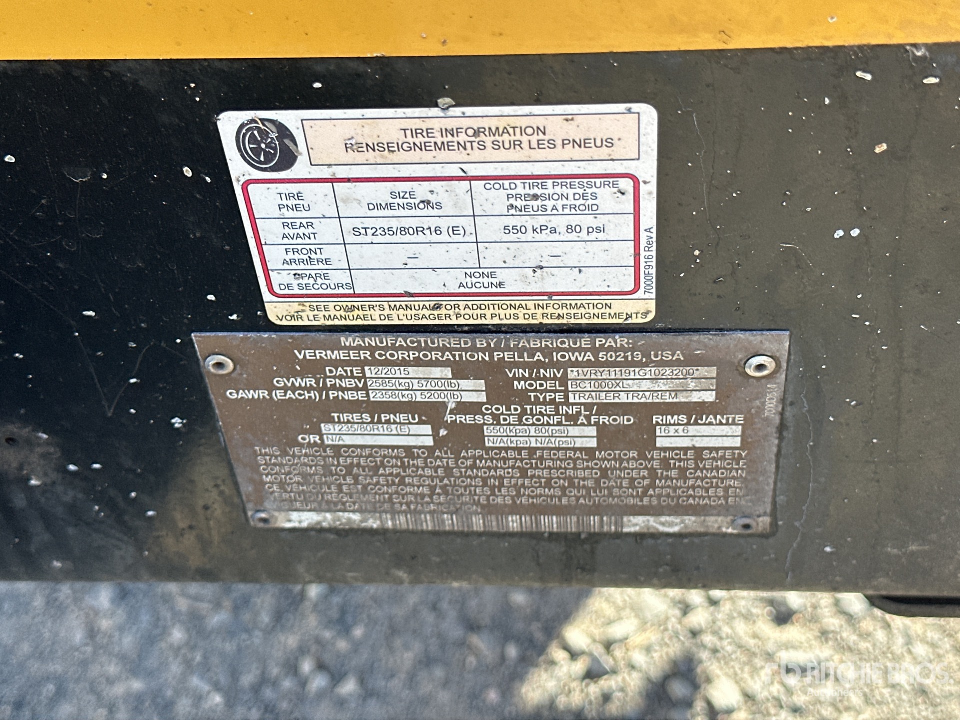 General Appearance with N.º de serie/VIN